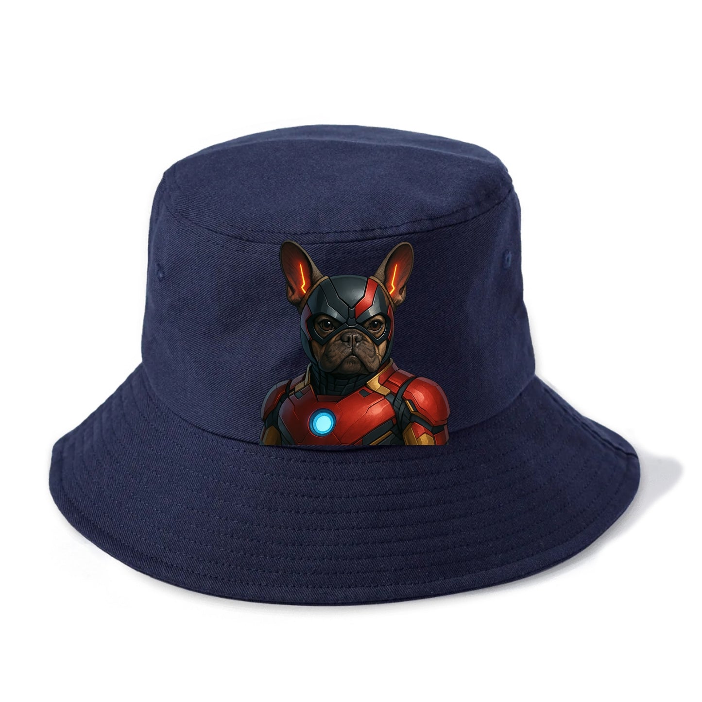 French Bulldog Iron Man - Bucket Hat - Twilight Navy(Blue)