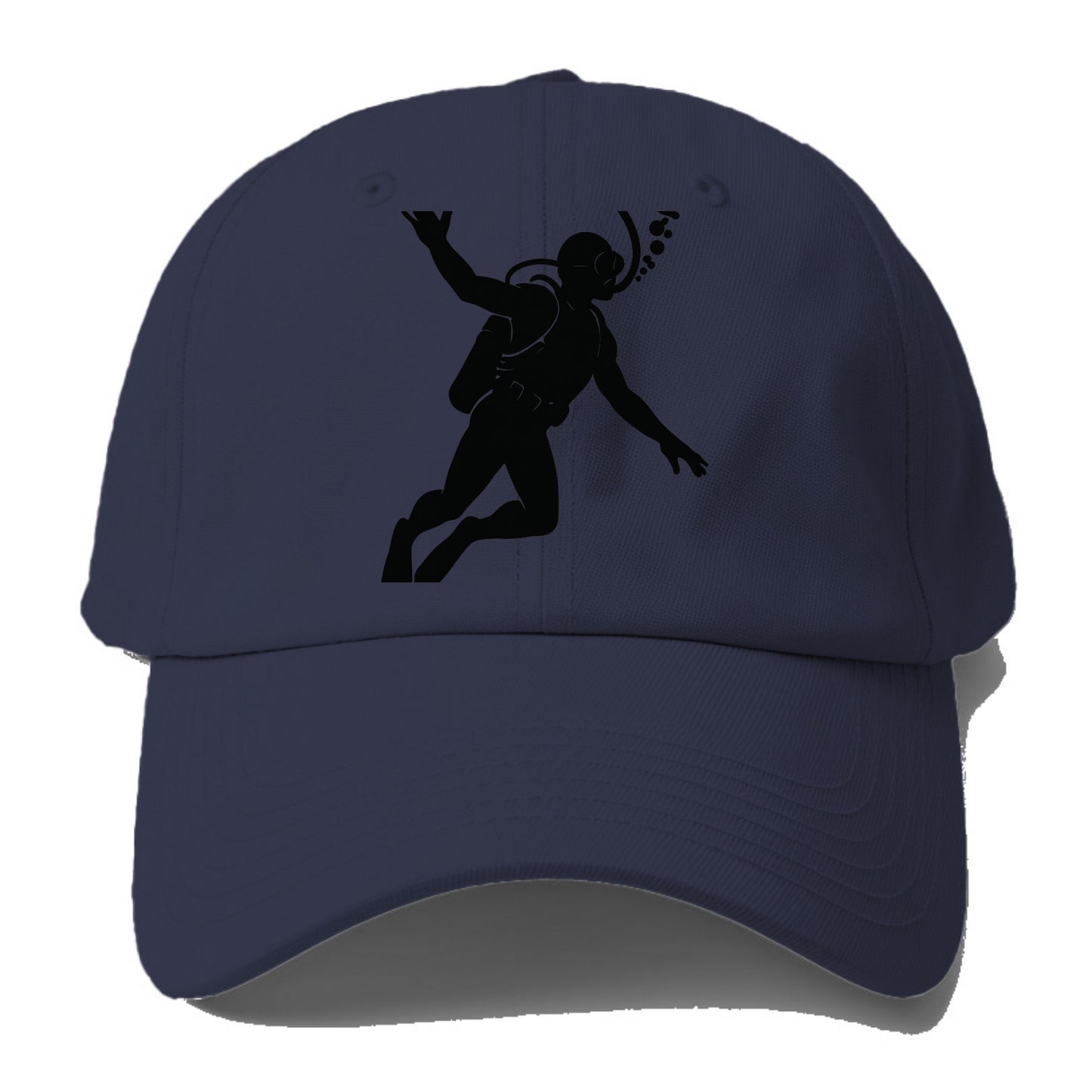 Scuba diver descending with gear - Baseball Cap - Twilight Navy(Blue)