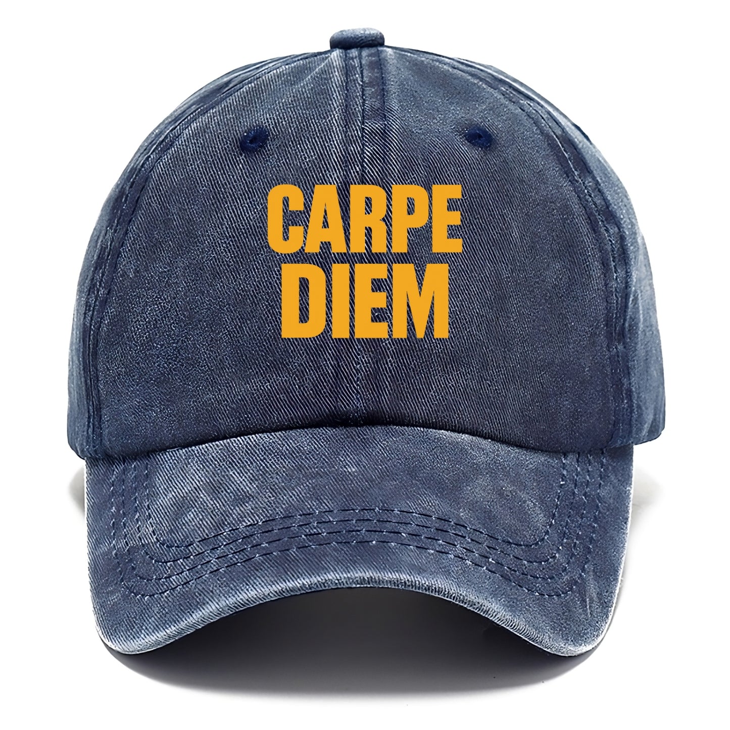 Bold typography design - "CARPE DIEM" - seize the day - Classic Cap - Twilight Navy(Blue)