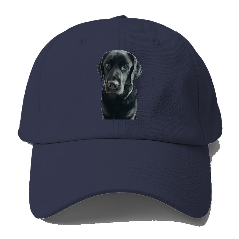 Gorra de béisbol de labrador negra para cabezas grandes