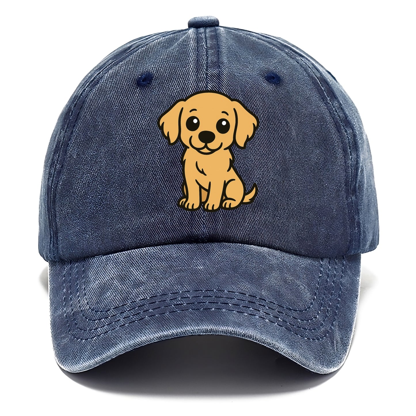 Golden Retriever - Head tilt curious pose - Classic Cap - Twilight Navy(Blue)