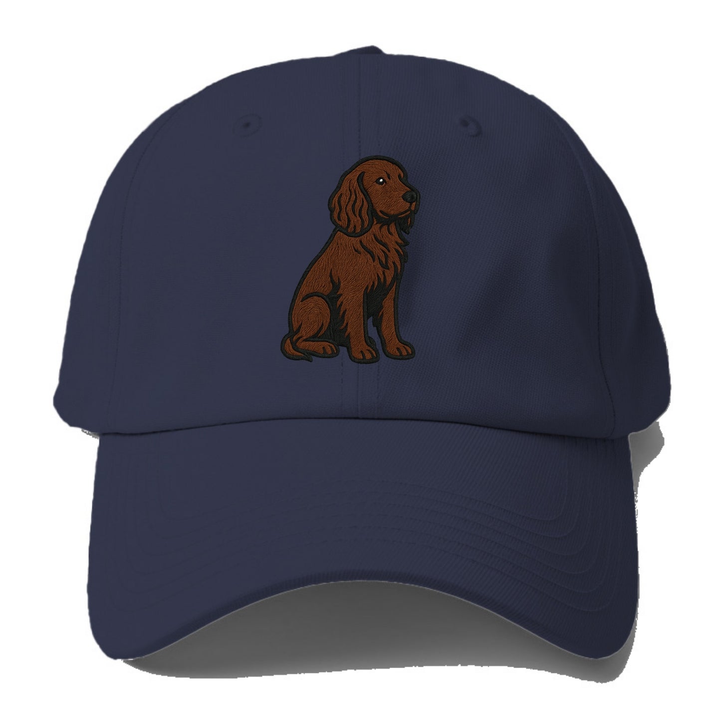Field Spaniel - Liver colored embroidered sitting design - Baseball Cap For Big Heads - Twilight Navy(Blue)