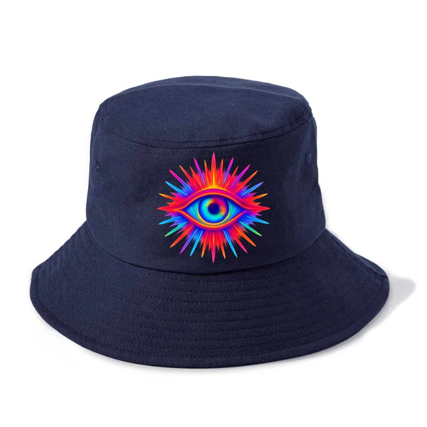Rainbow Third Eye - Prismatic eye radiat Bucket Hat - Twilight Navy(Blue)