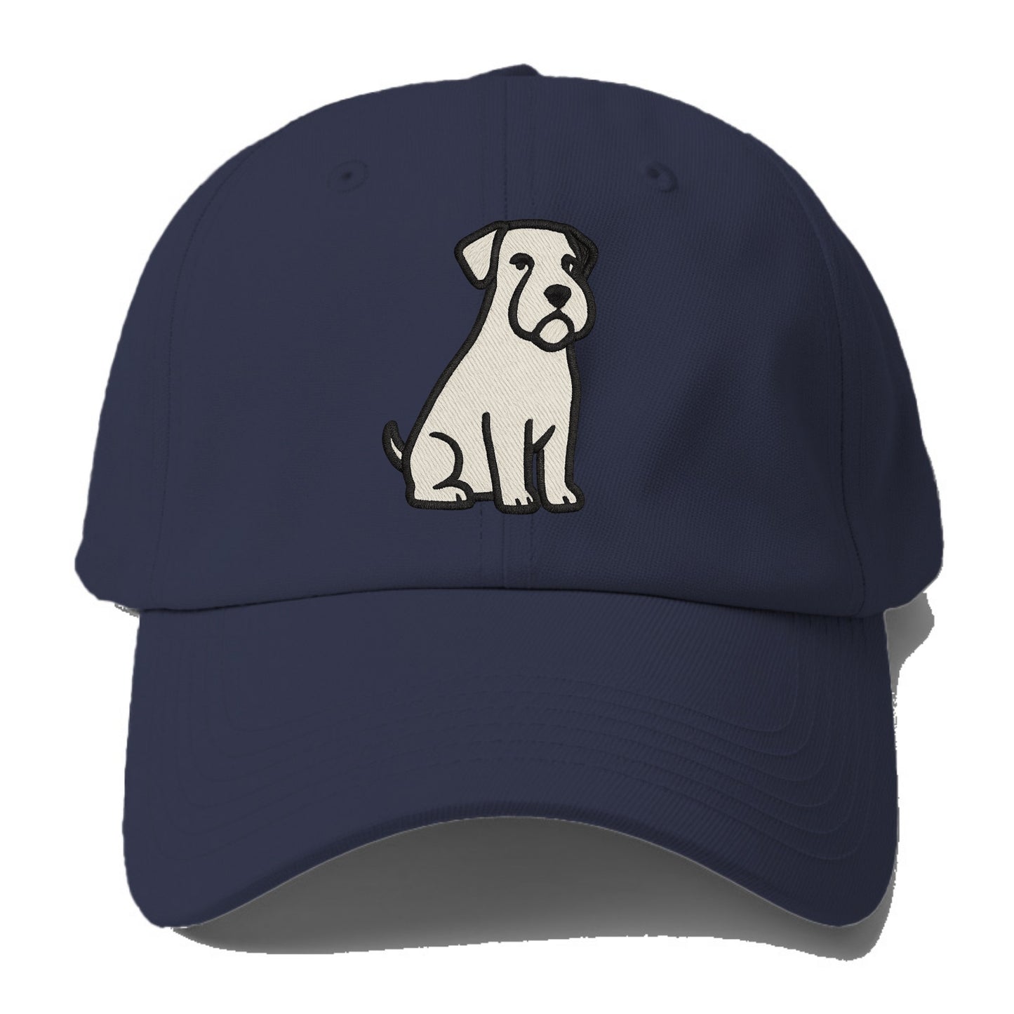 Sealyham Terrier White Sitting Pose Baseball Cap For Big Heads - Twilight Navy(Blue)