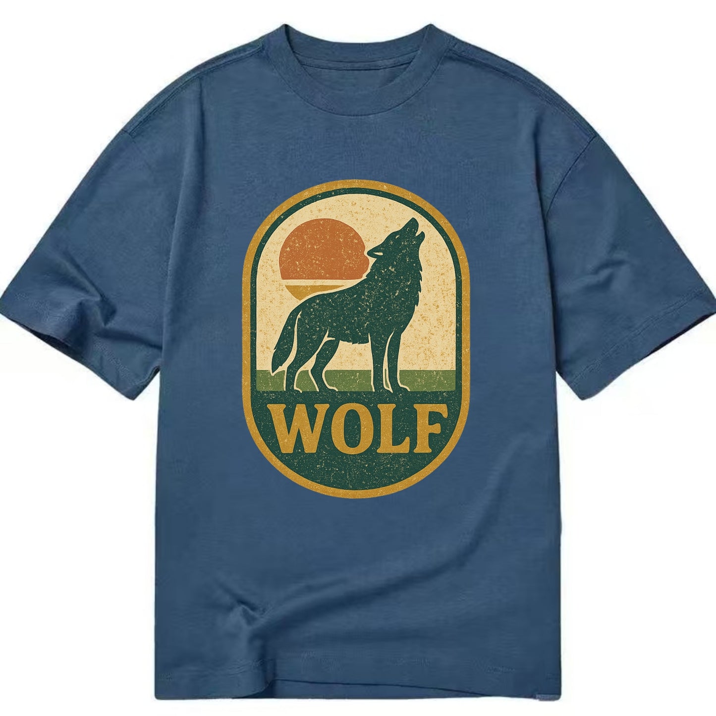 Carbon Fiber Wolf - Classic T-shirt - Twilight Navy(Blue)