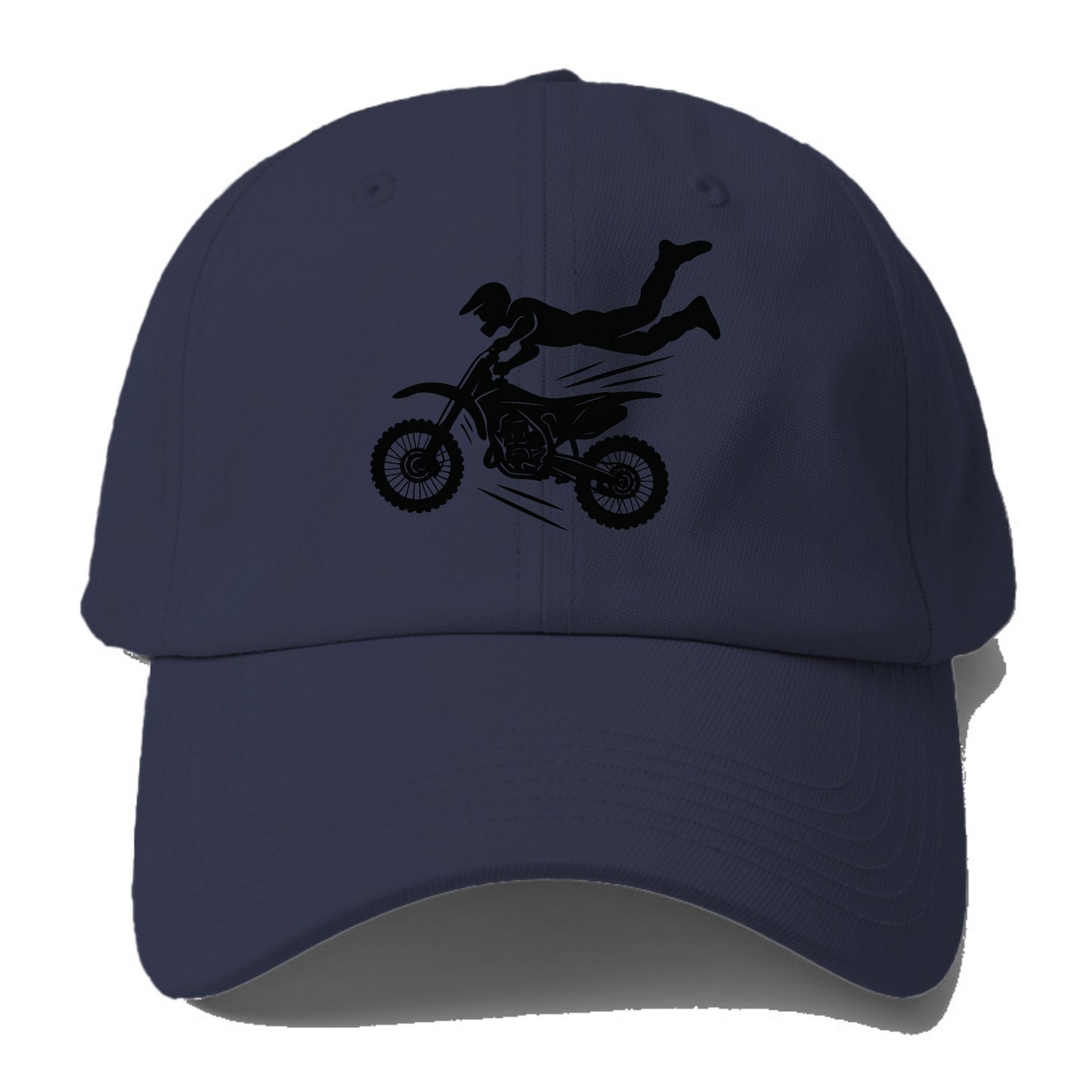 Motocross rider airborne trick - Baseball Cap For Big Heads - Twilight Navy(Blue)