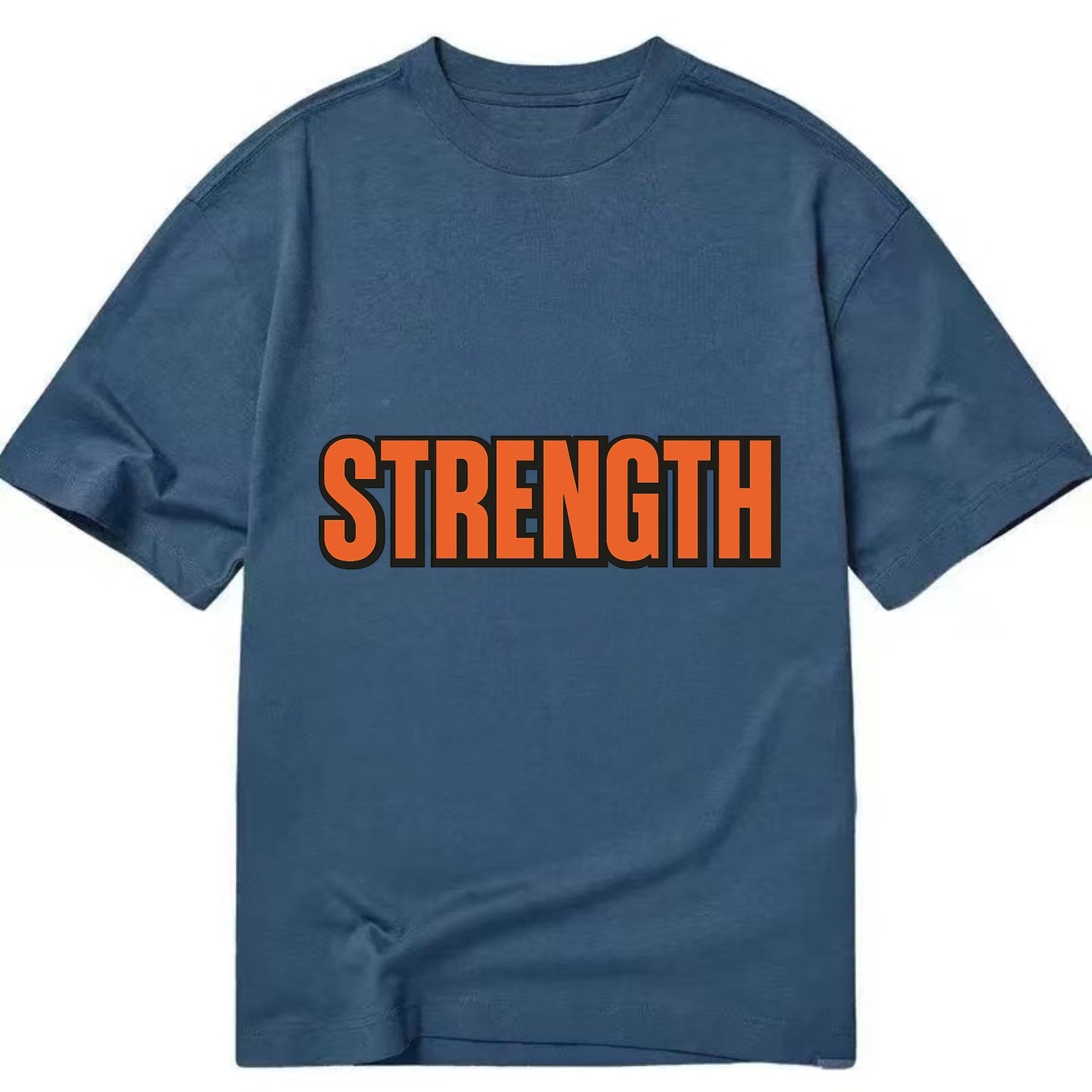 Bold typography design - "STRENGTH" - inner power, resilience, fortitude - Classic T-shirt - Twilight Navy(Blue)