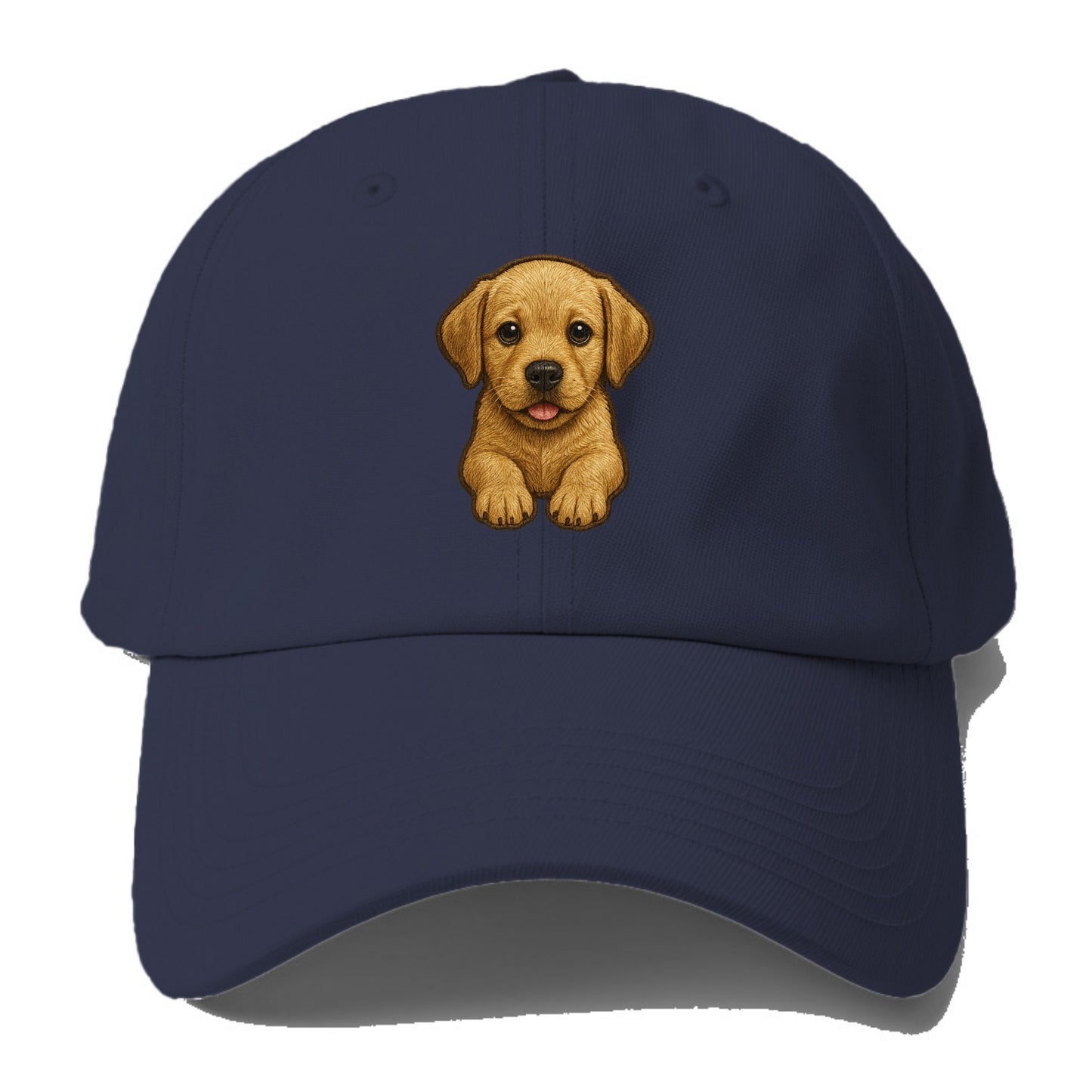 Baby Labrador Retriever Puppy - yellow/black/chocolate, soulful eyes, - Baseball Cap For Big Heads - Twilight Navy(Blue)