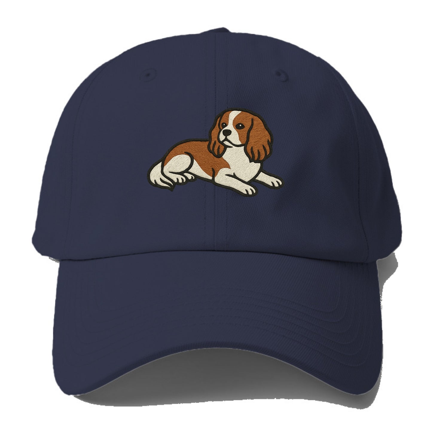 Cavalier King Charles Spaniel - Blenheim Baseball Cap For Big Heads - Twilight Navy(Blue)