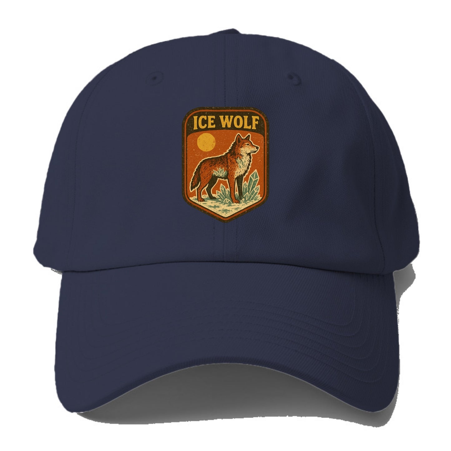 Ice Wolf Crystal - Baseball Cap - Twilight Navy(Blue)