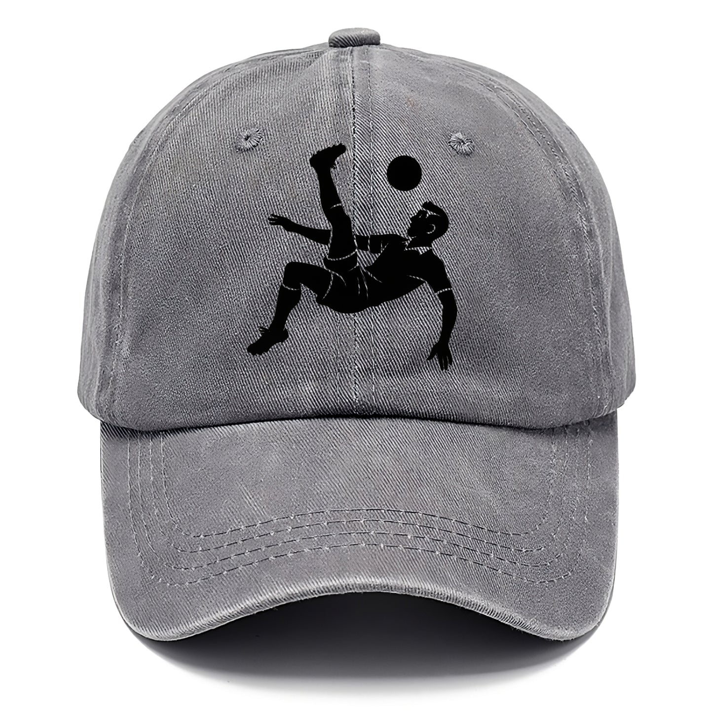 Soccer player doing a bicycle kick - Classic Cap - Urban Haze(Grey)