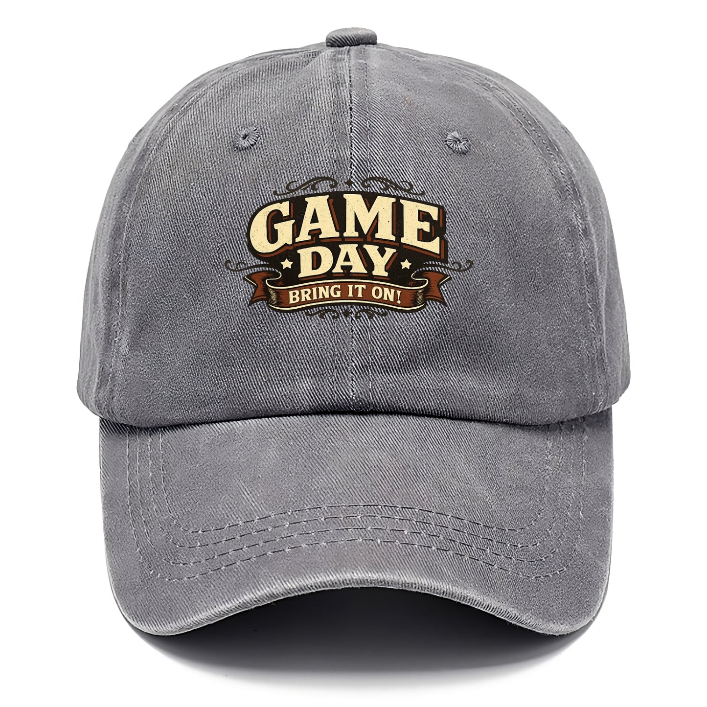 Bold typography design - "GAME DAY" - competition ready, bring it on - Classic Cap - Urban Haze(Grey)