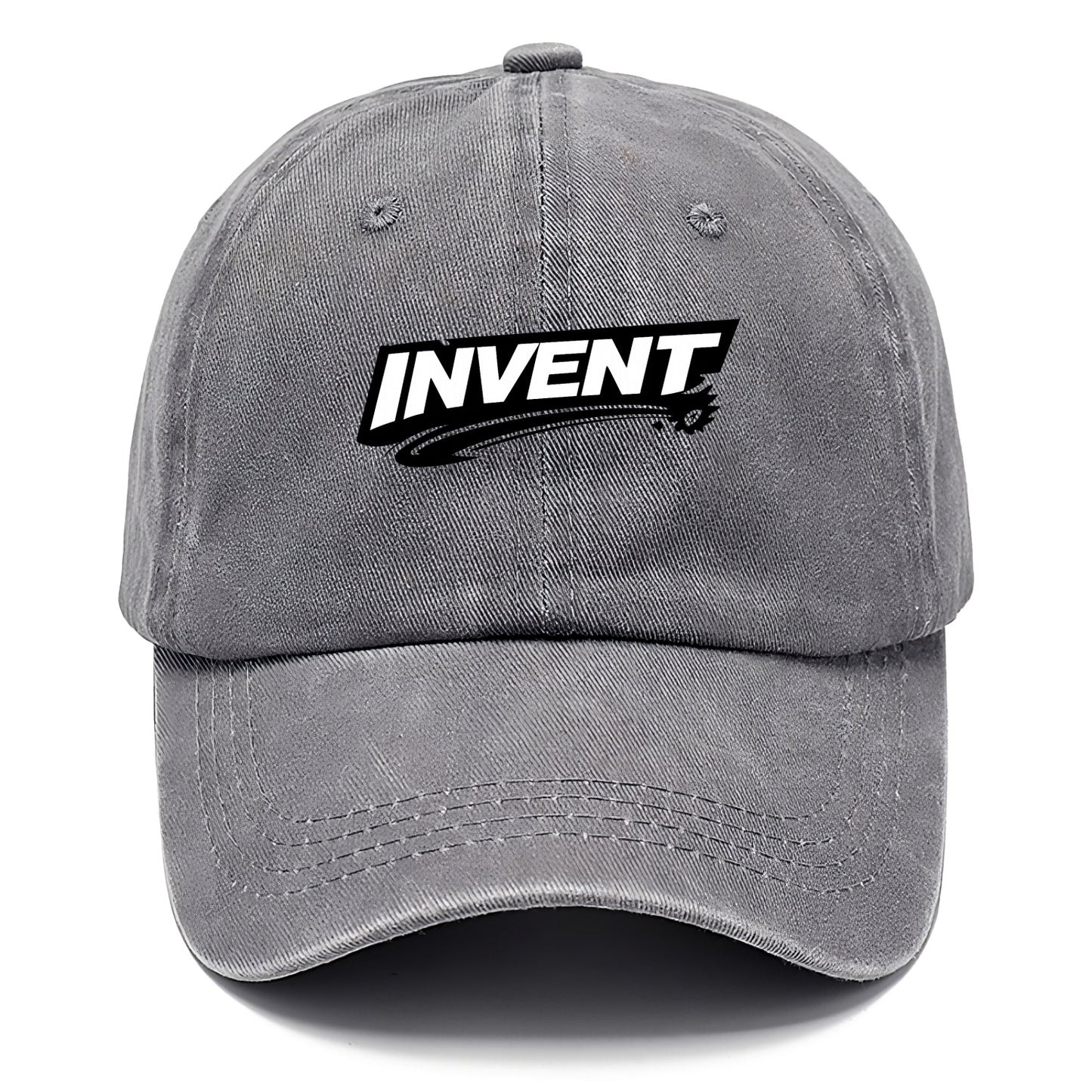 Bold typography design - "INVENT" - creating new things, originating - Classic Cap - Urban Haze(Grey)