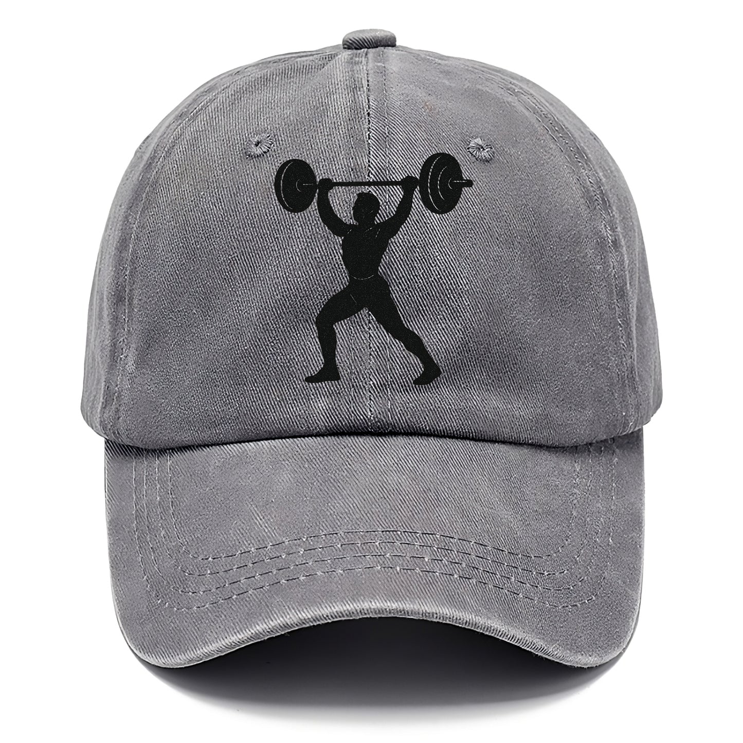 Weightlifter lifting barbell overhead - Classic Cap - Urban Haze(Grey)