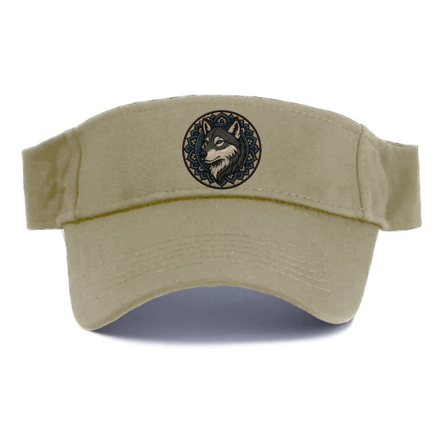 Mandala Wolf Pattern - Visor - Warm Sand(Khaki)