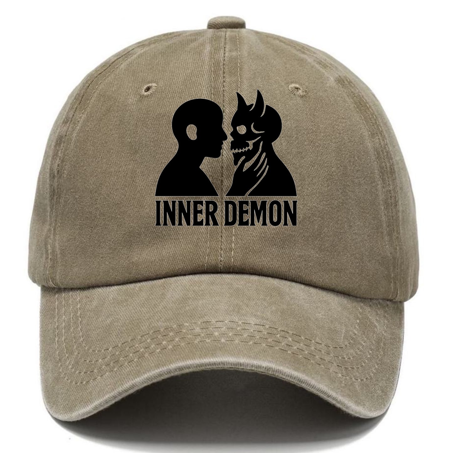 Inner Demon - Figure confronting shadow Classic Cap - Warm Sand(Khaki)