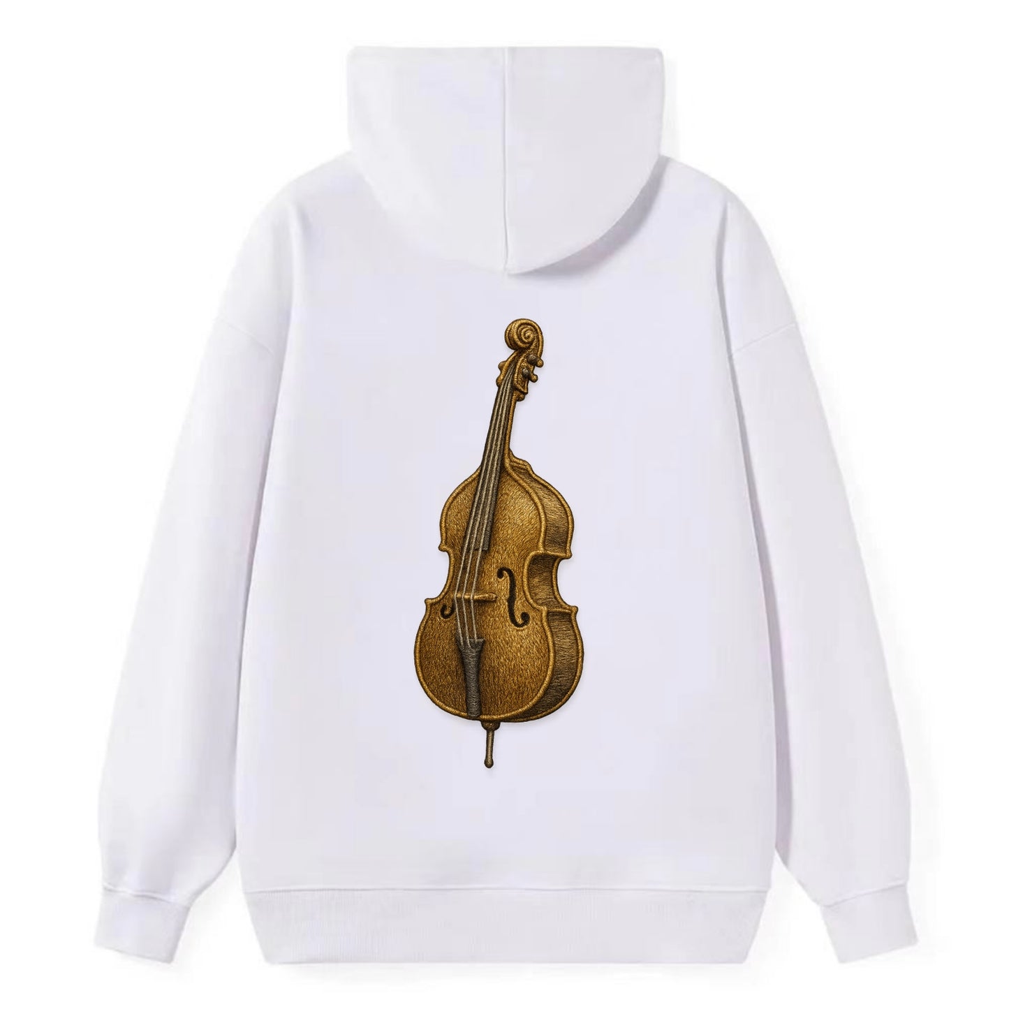 Acoustic Bass - Classic Pullover Hoodie - White