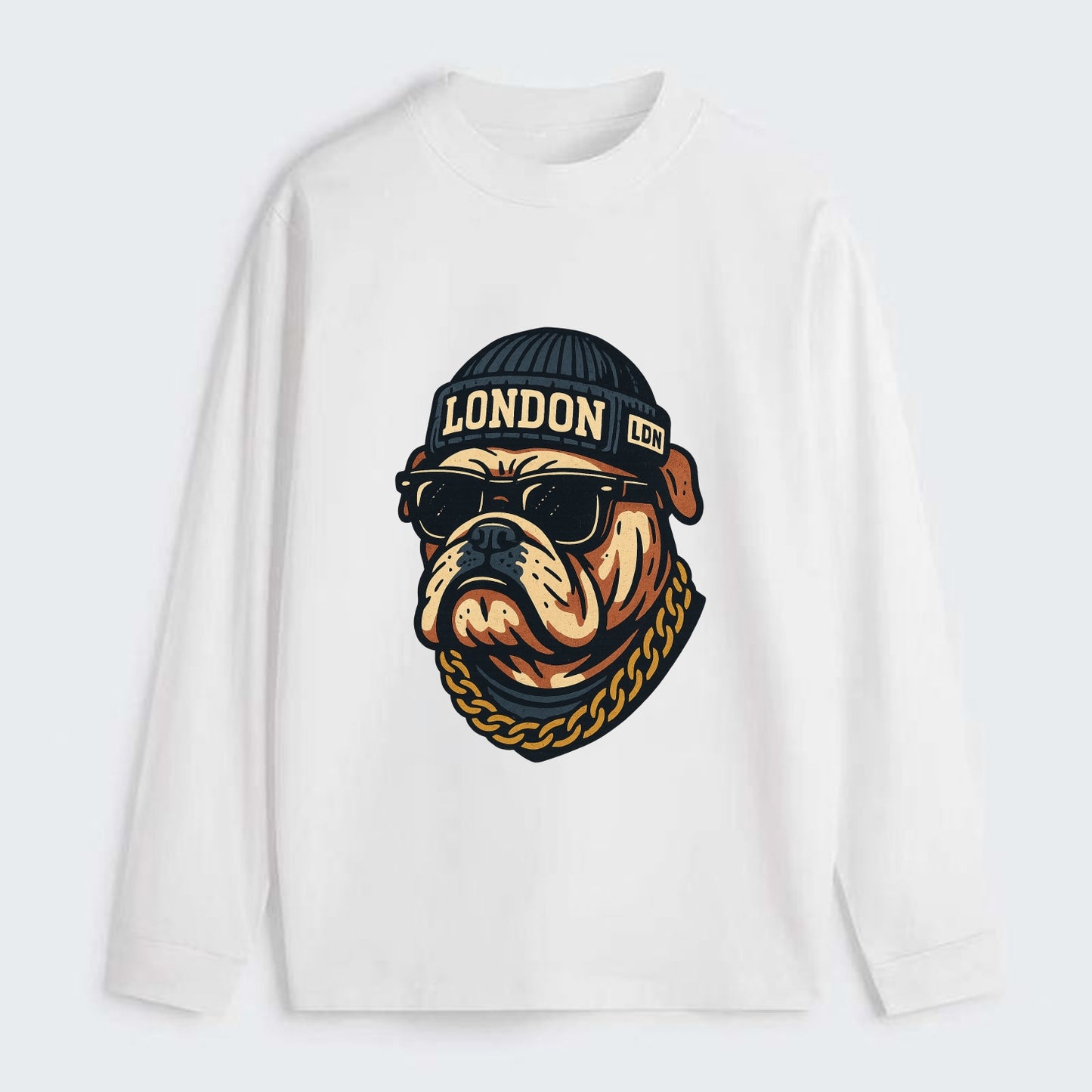 London Bulldog - Classic Long Sleeve Shirt - White