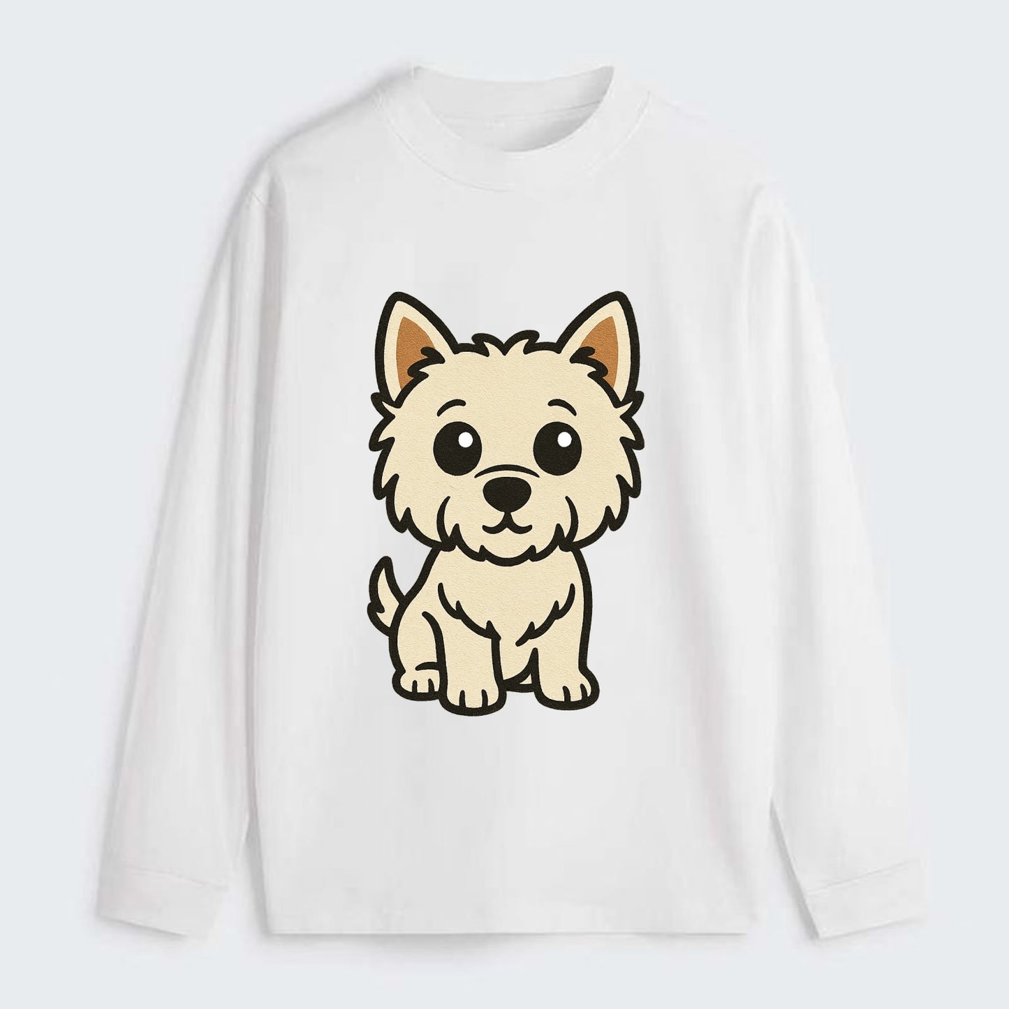 West Highland White Terrier - Alert standing pose - Classic Long Sleeve Shirt - White