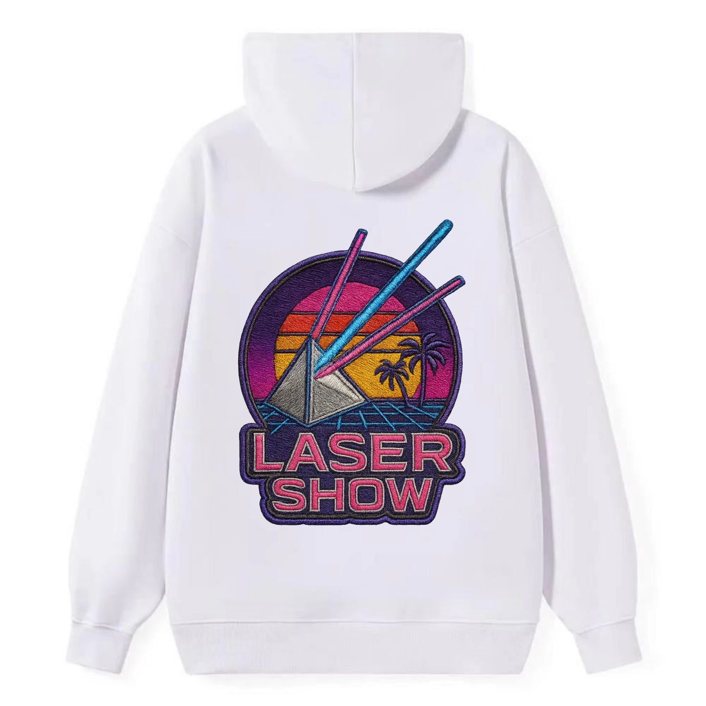 Laser Show - Classic Pullover Hoodie - White