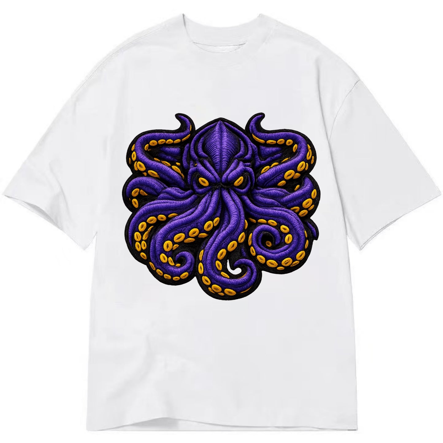KRAKEN TENTACLES - sea monster in purple and black , deep sea - Classic T-shirt - White