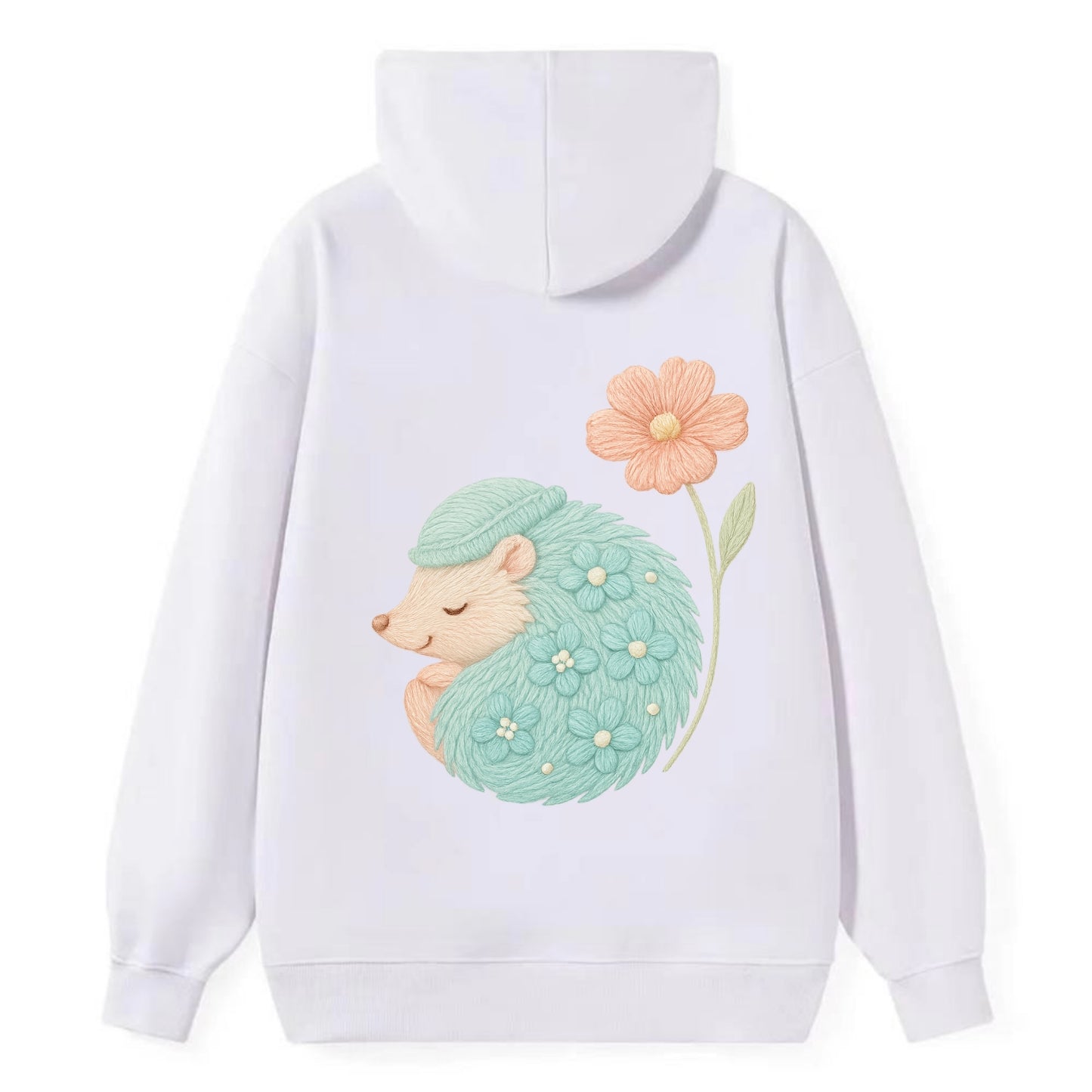 Aqua Hedgehog - Classic Pullover Hoodie - White