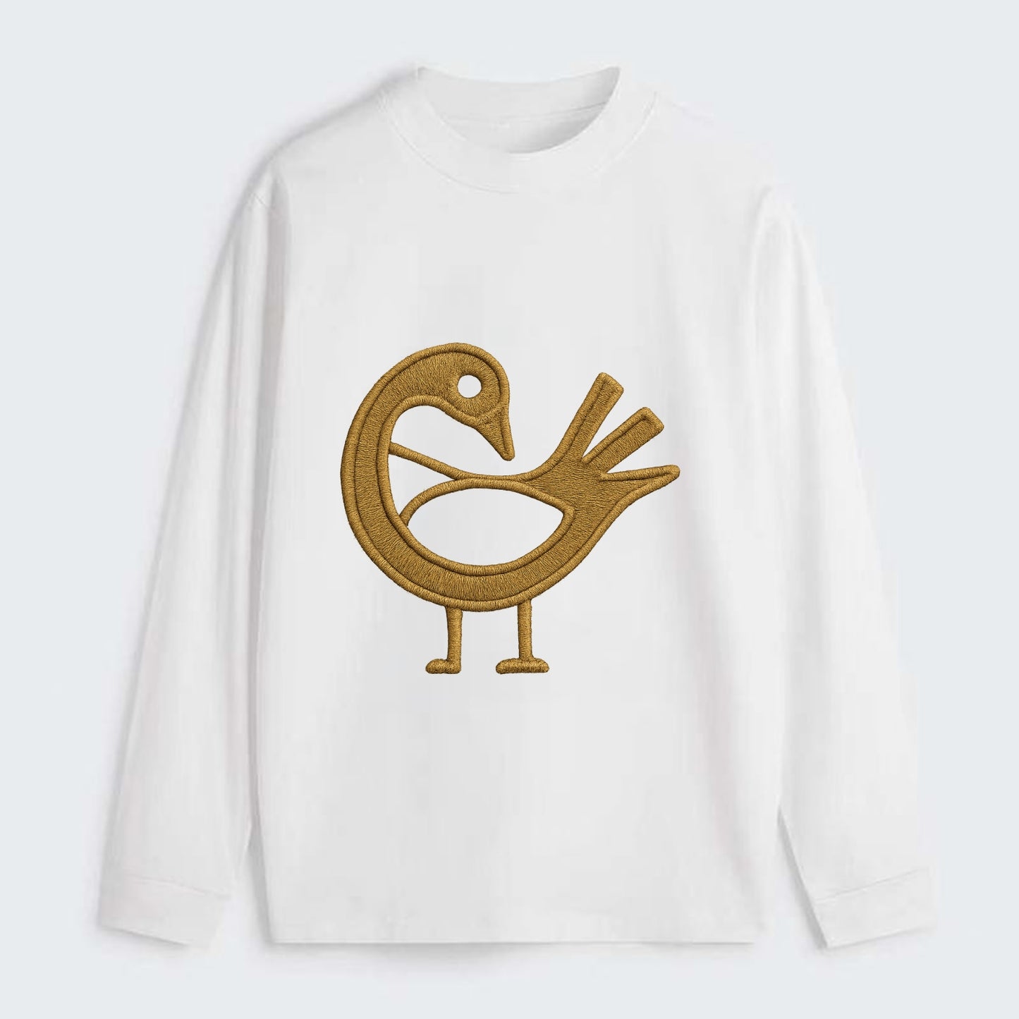 Adinkra Sankofa - Classic Long Sleeve Shirt - White