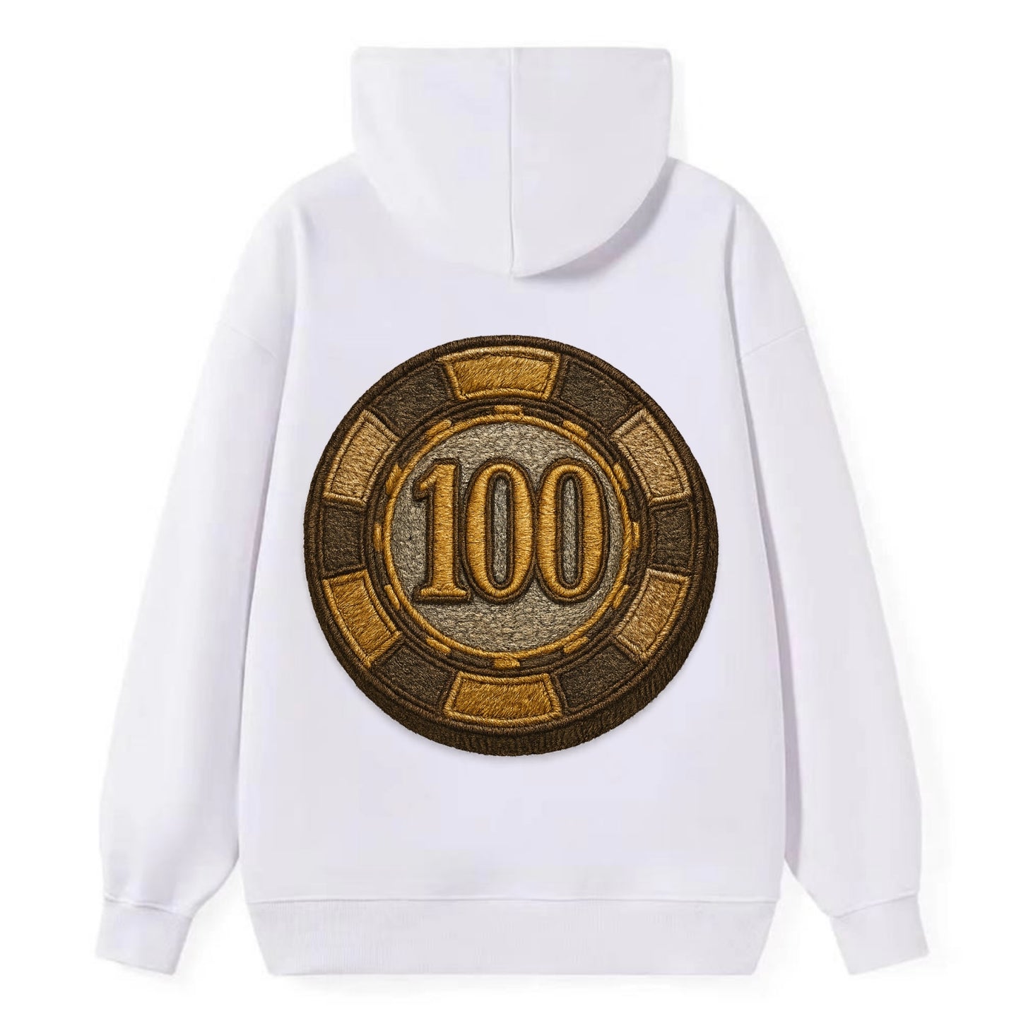 Poker Chip - Classic Pullover Hoodie - White