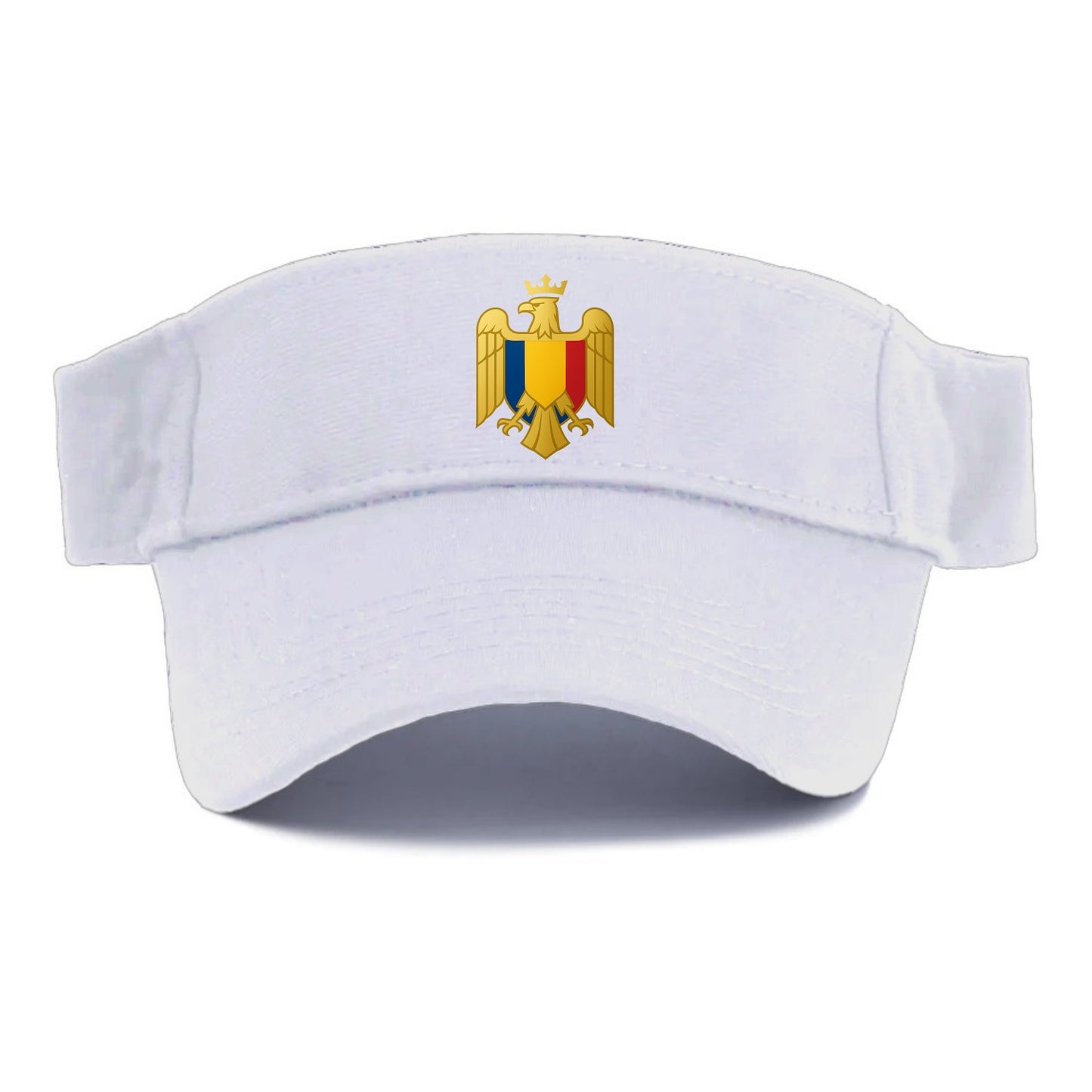 Romania Heritage Badge (heraldic Eagle With Romanian Royal Styling) Visor - White