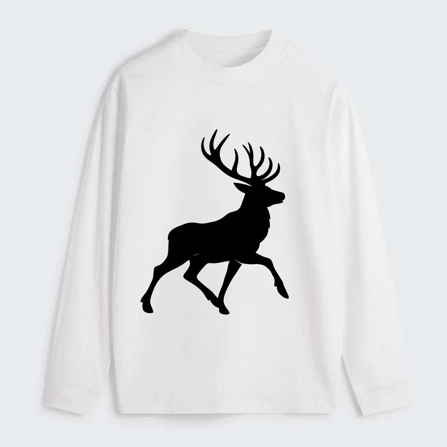 Deer with majestic antlers - Classic Long Sleeve Shirt - White