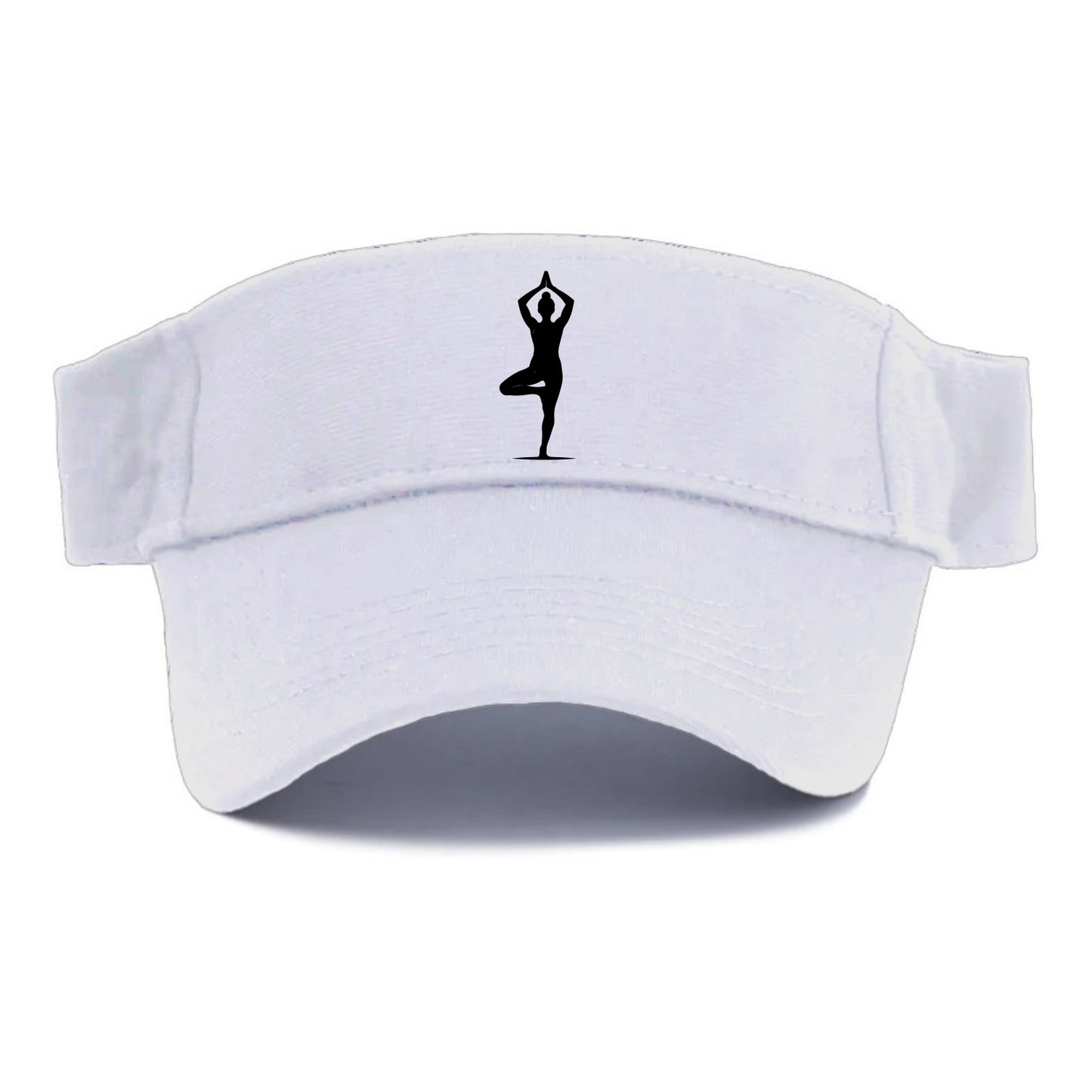 Yoga practitioner in tree pose - Visor - White