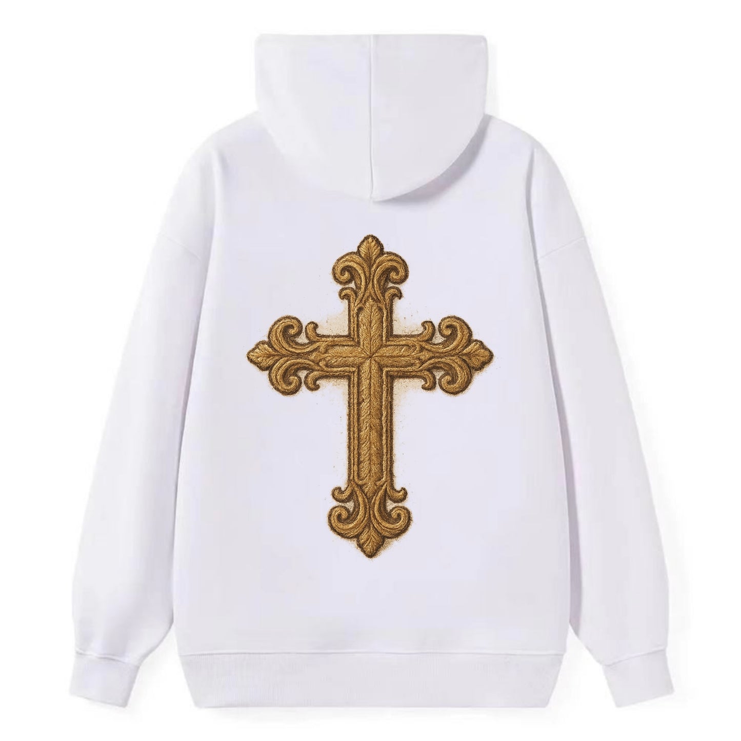 Baroque Cross - Classic Pullover Hoodie - White