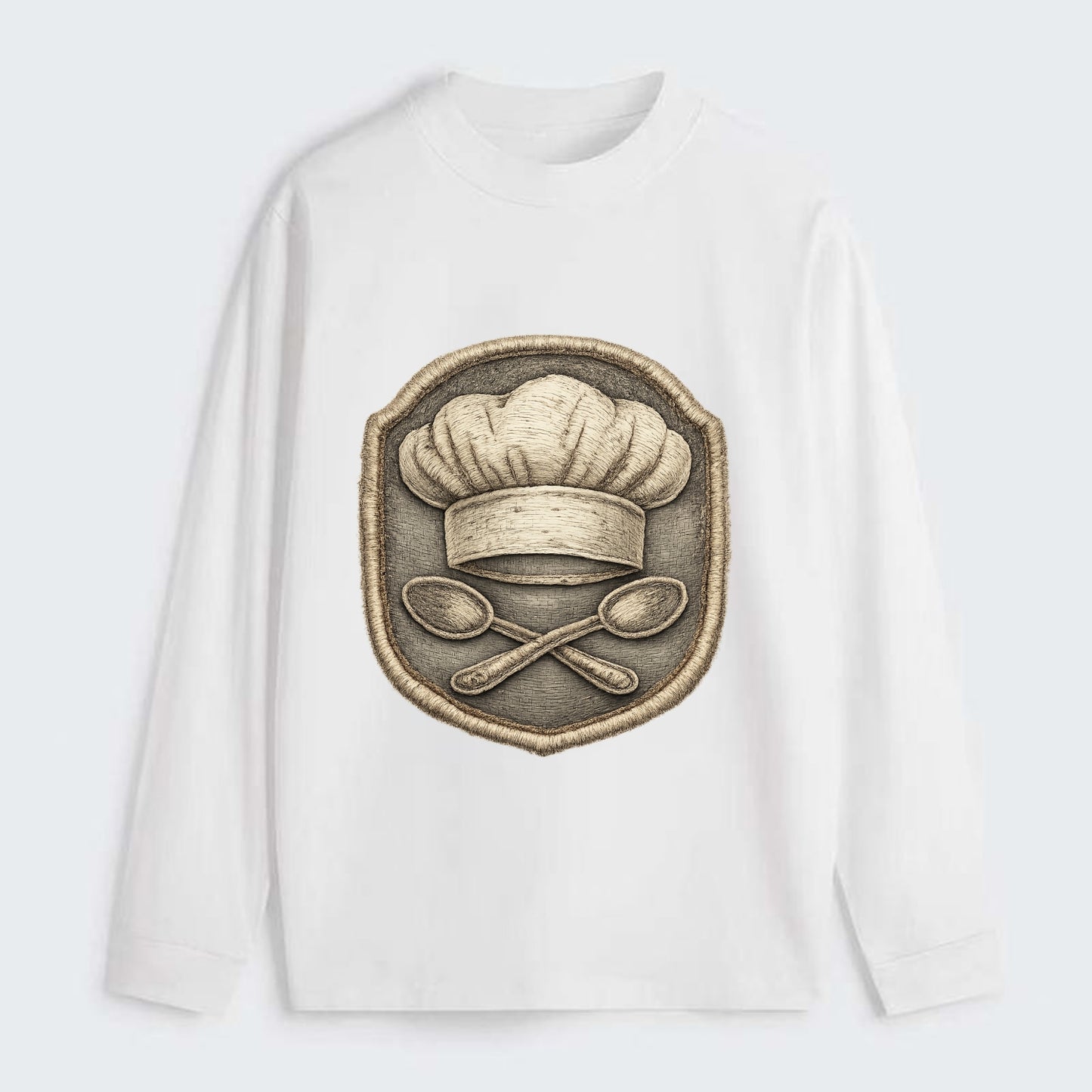 COOKING CHEF HAT - toque blanche with crossed spoons in white and - Classic Long Sleeve Shirt - White