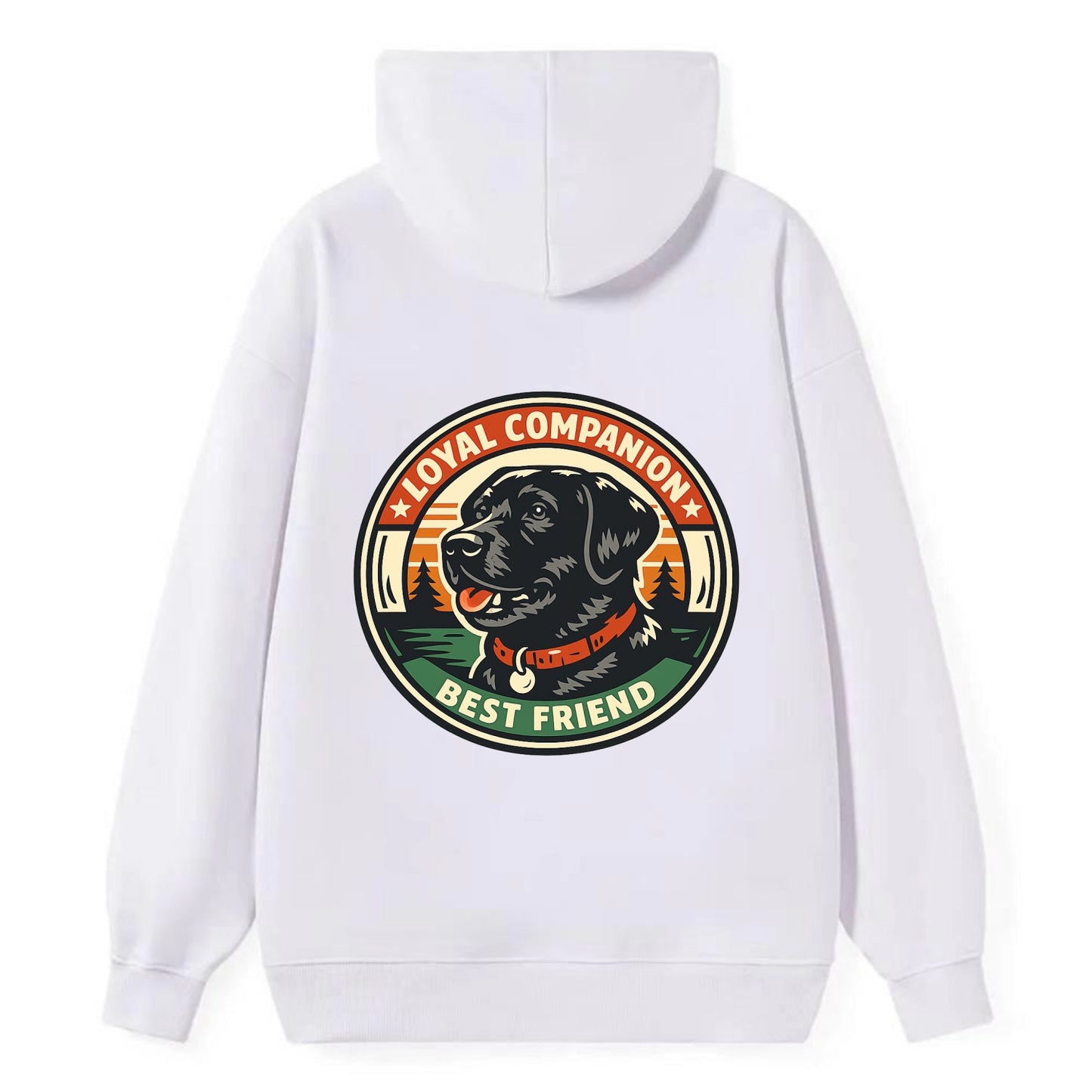 Noble Companion Emblem - Classic Pullover Hoodie - White