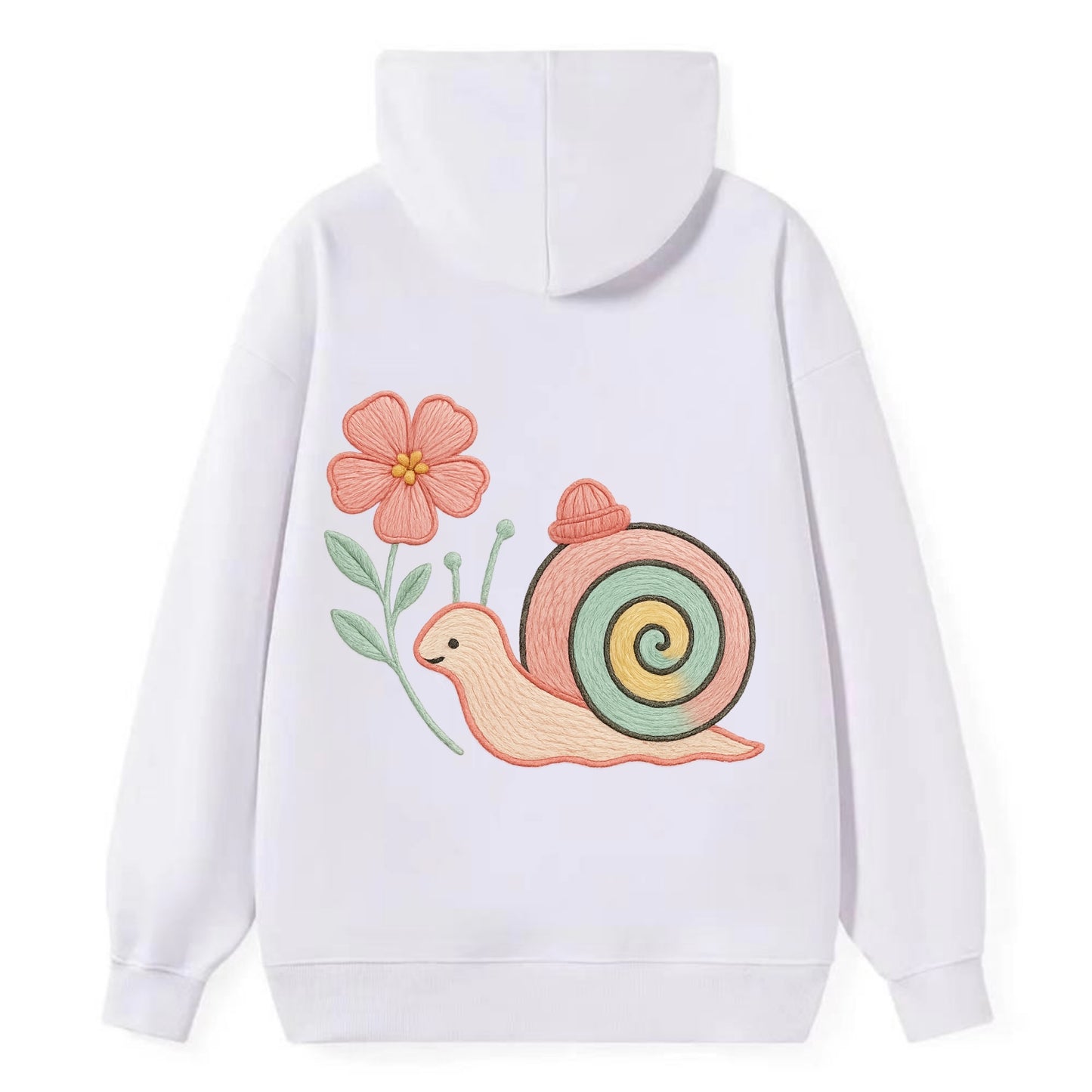 Coral Snail - Classic Pullover Hoodie - White