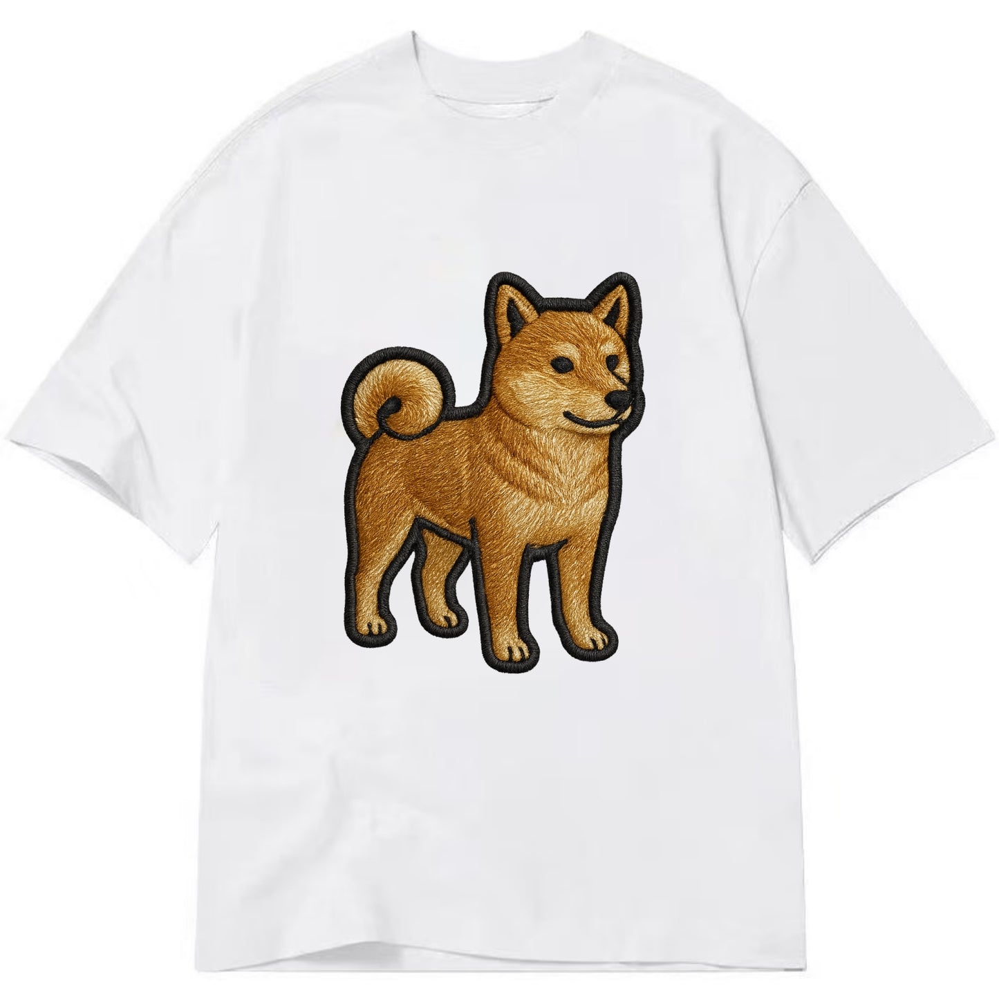 Shiba Inu - Trendy Japanese dog logo wit - Classic T-shirt - White