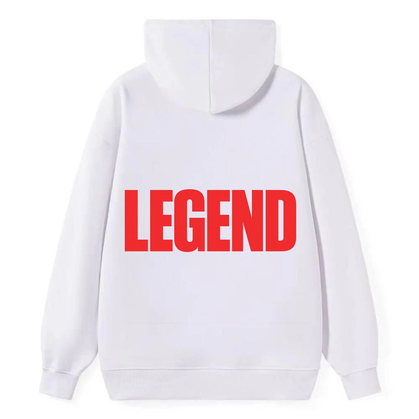 Bold typography design - "LEGEND" - remarkable person, iconic status - Classic Pullover Hoodie - White