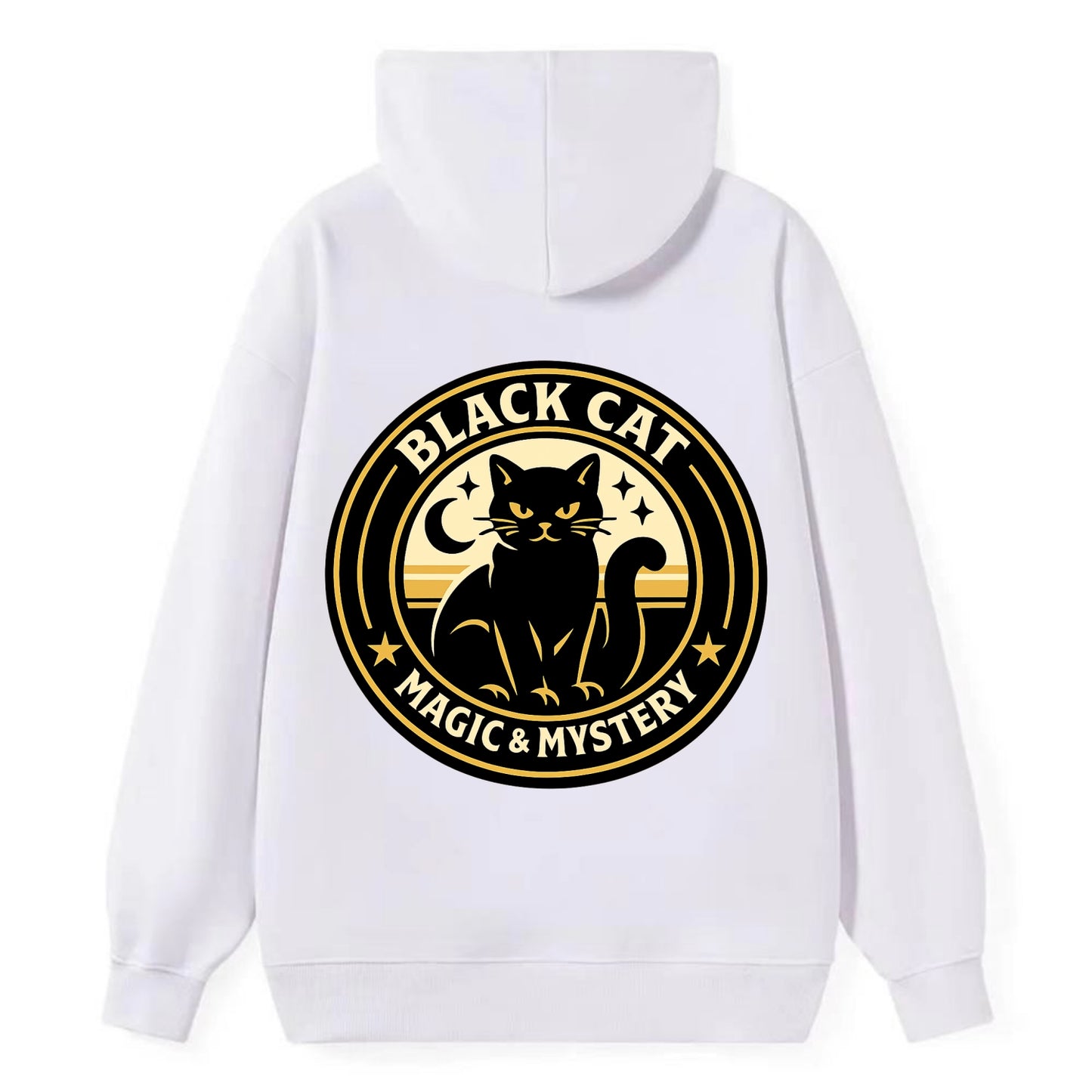 Midnight Prowler Emblem - Classic Pullover Hoodie - White