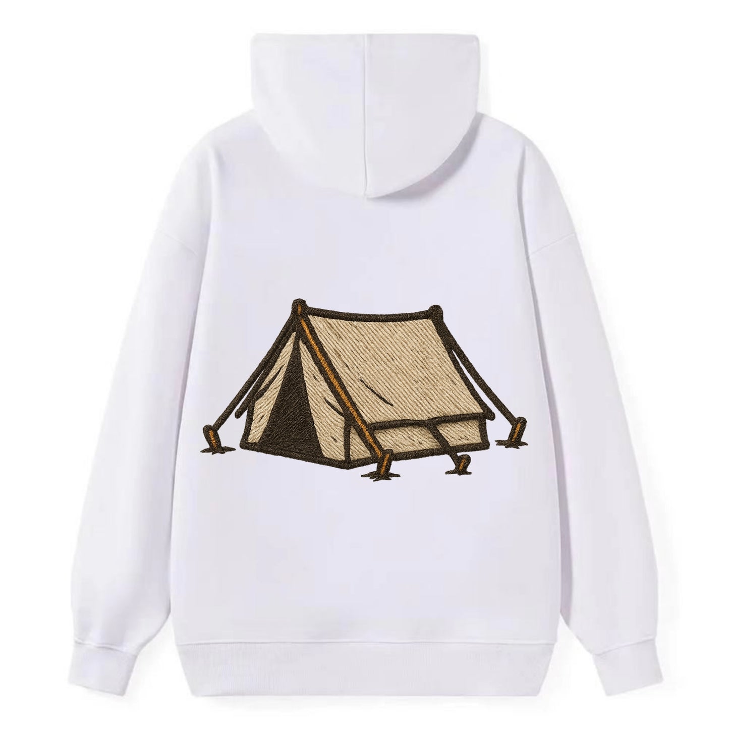 Camping Tent - Classic Pullover Hoodie - White