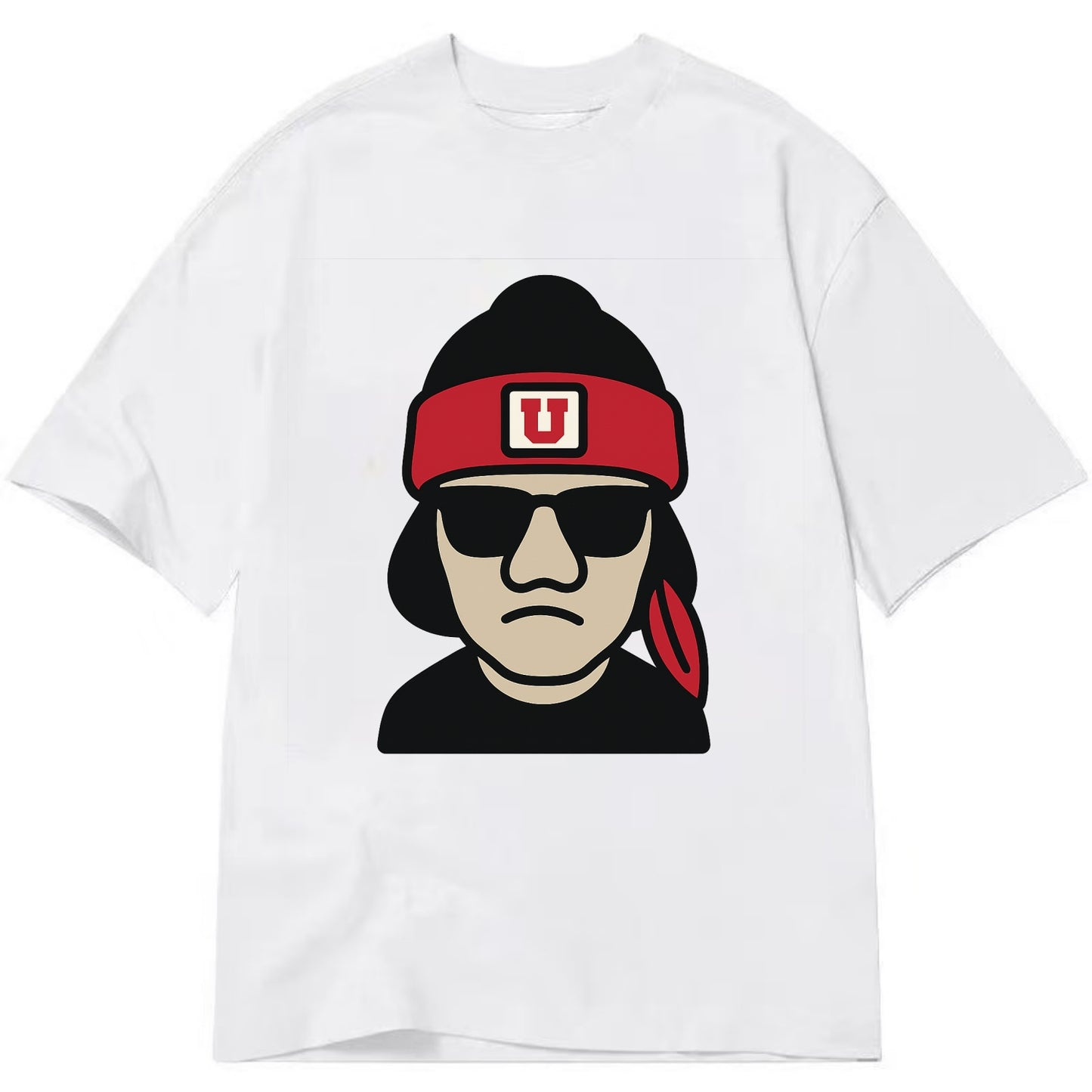 Salt Lake Ute wearing Utah beanie with U patch - Classic T-shirt - White
