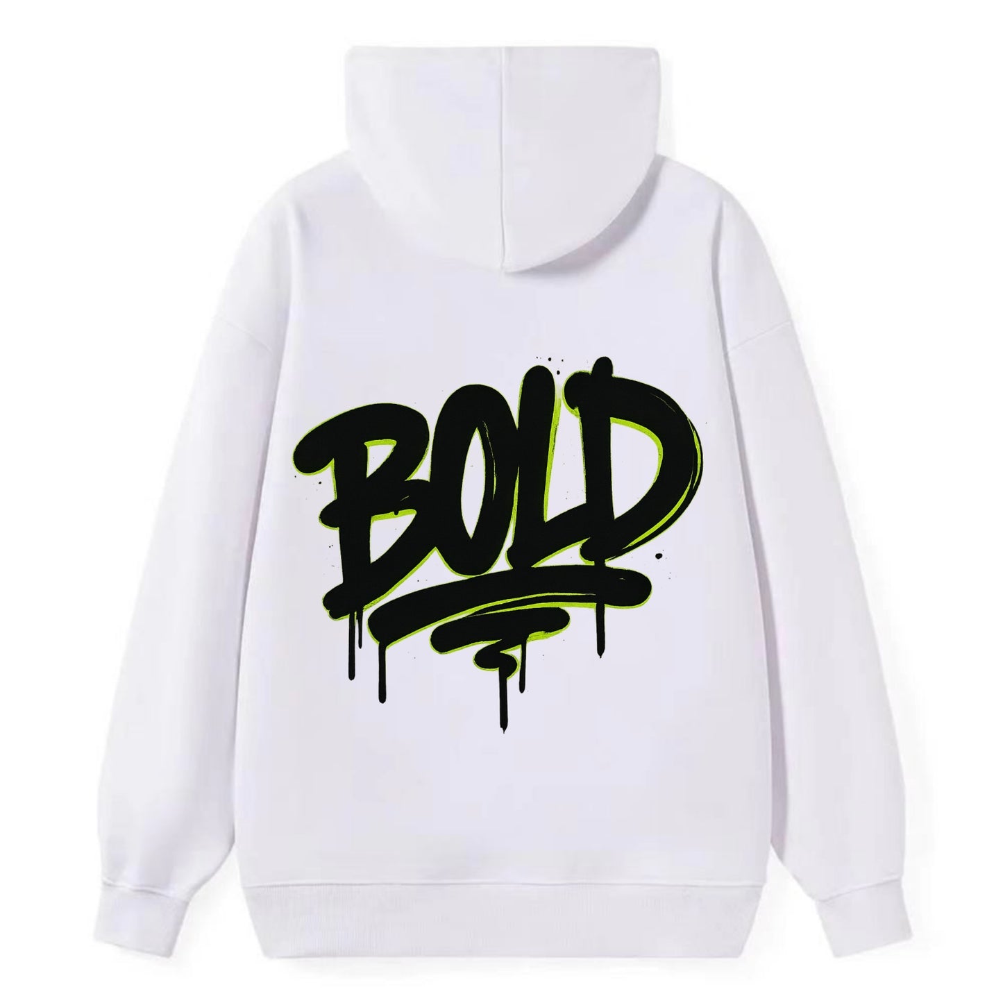 Bold typography design - "BOLD" - courageous, standing out - Classic Pullover Hoodie - White