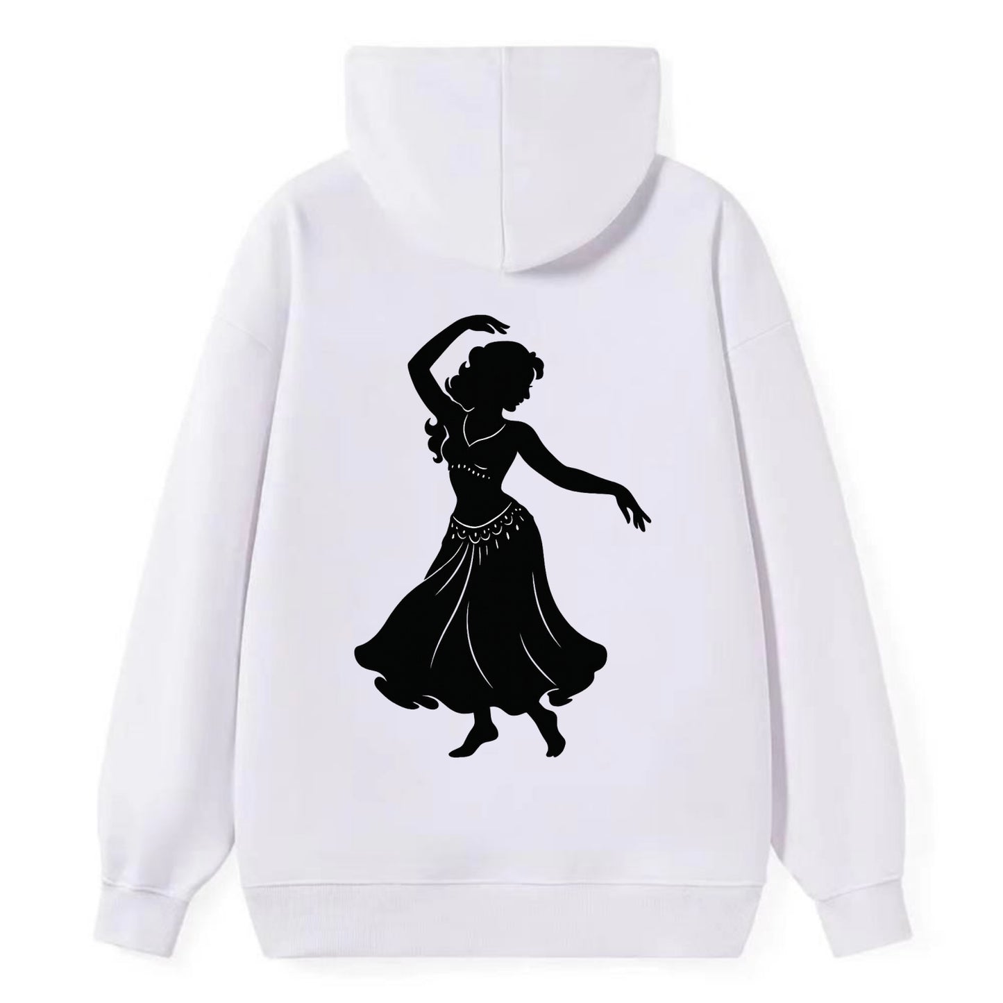 Belly dancer graceful gesture - Classic Pullover Hoodie - White