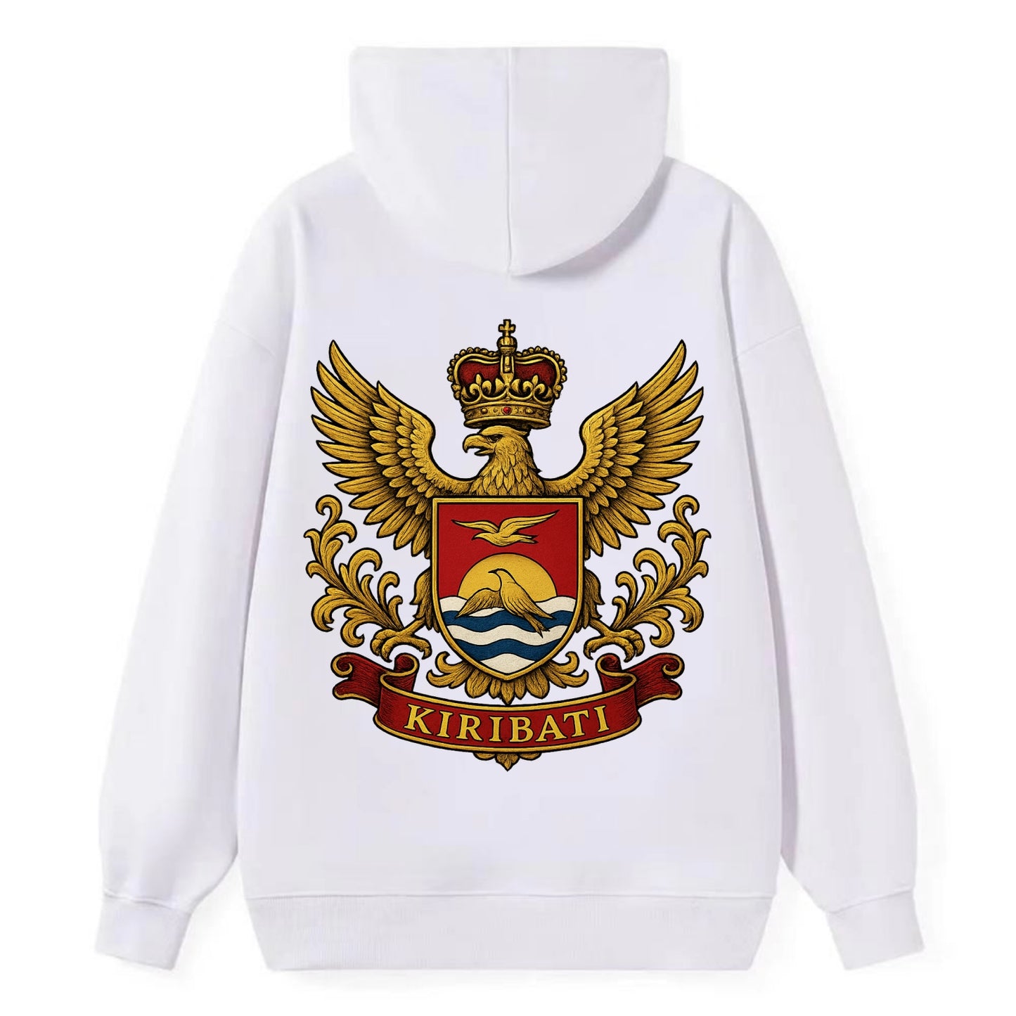 Kiribati Heritage Badge - Classic Pullover Hoodie - White