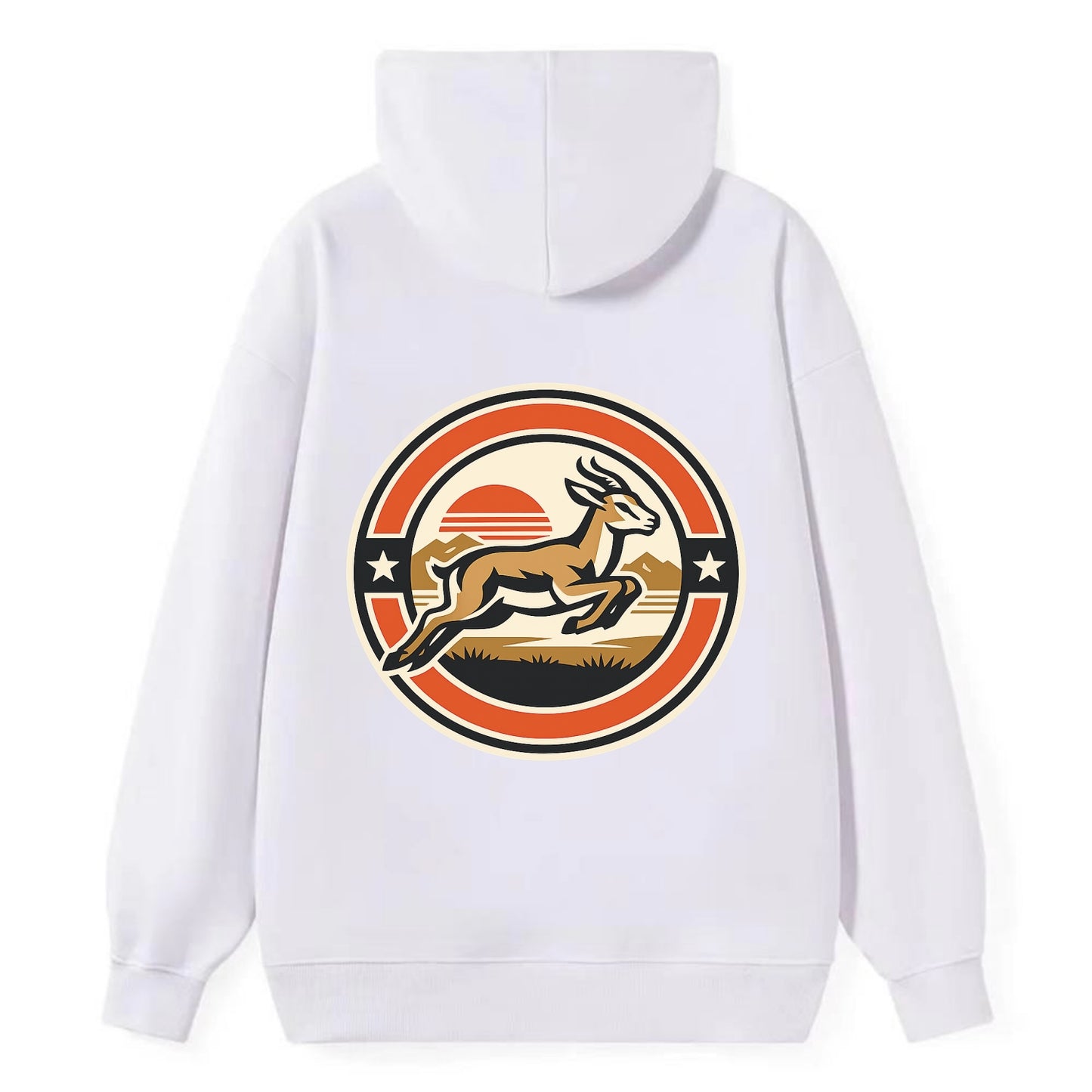 Proud Springbok Emblem - Classic Pullover Hoodie - White