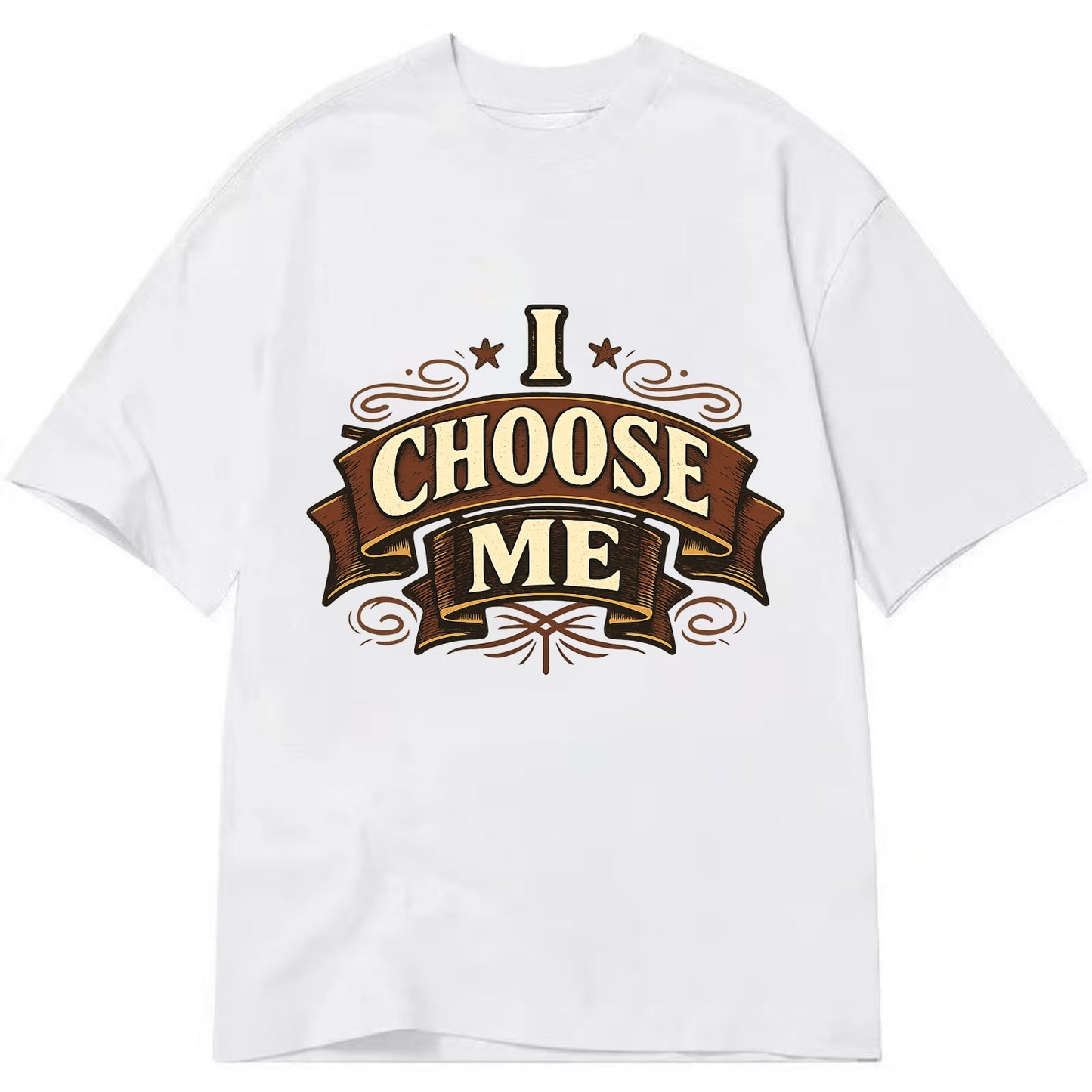 Bold typography design - "I CHOOSE ME" - self-priority, self-selection - Classic T-shirt - White