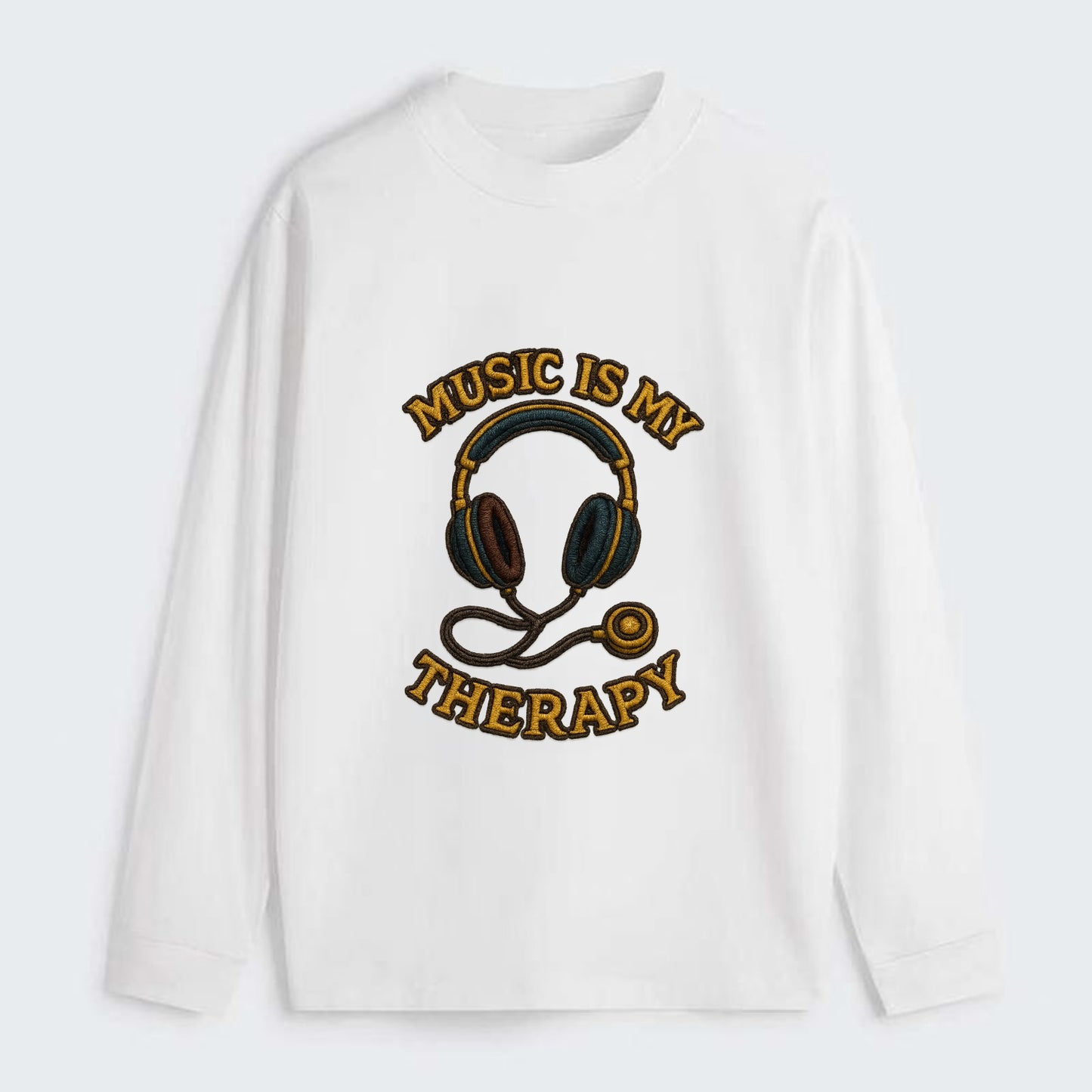 Music Is My Therapy - Classic Long Sleeve Shirt - White