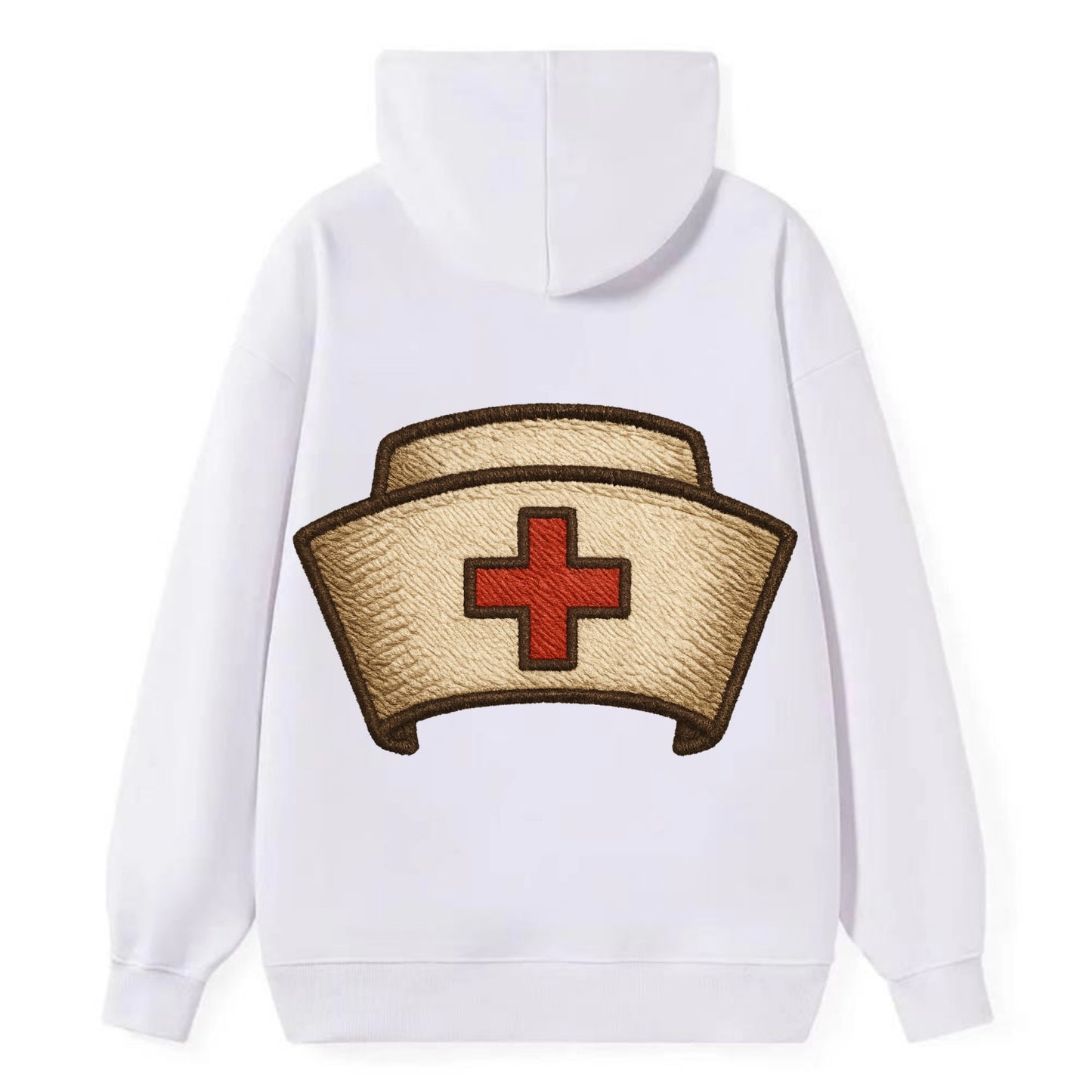 Nurse Cap - Classic Pullover Hoodie - White
