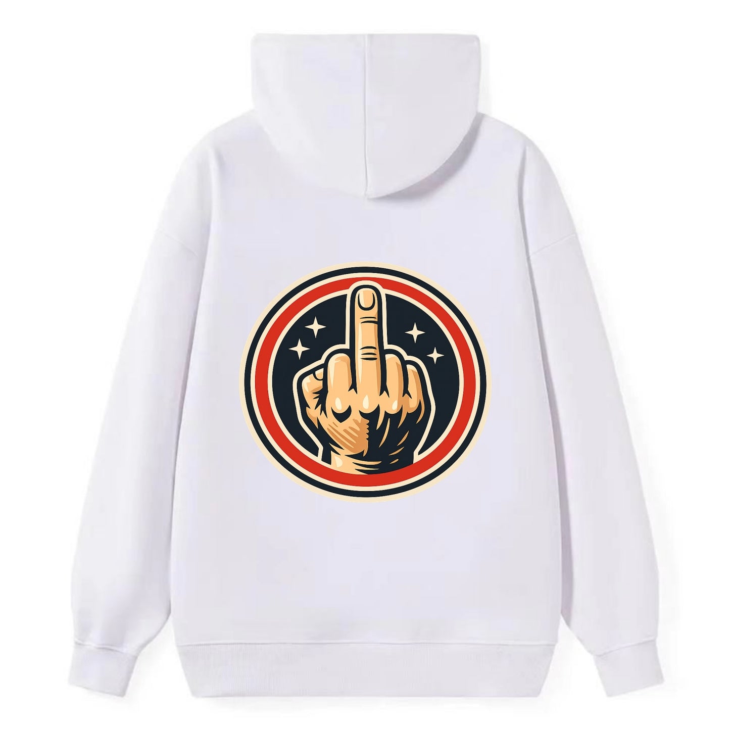 Defiant Spirit Emblem - Classic Pullover Hoodie - White