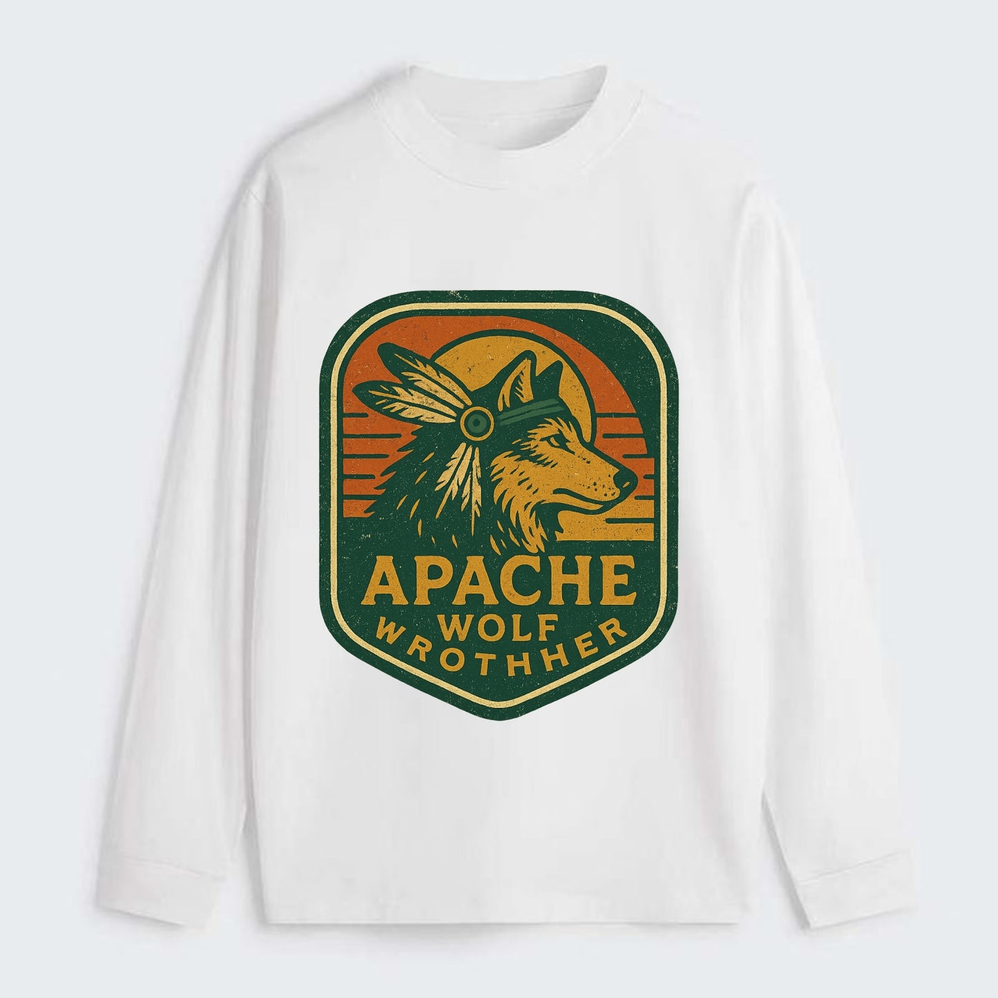 Apache Wolf Brother - Classic Long Sleeve Shirt - White