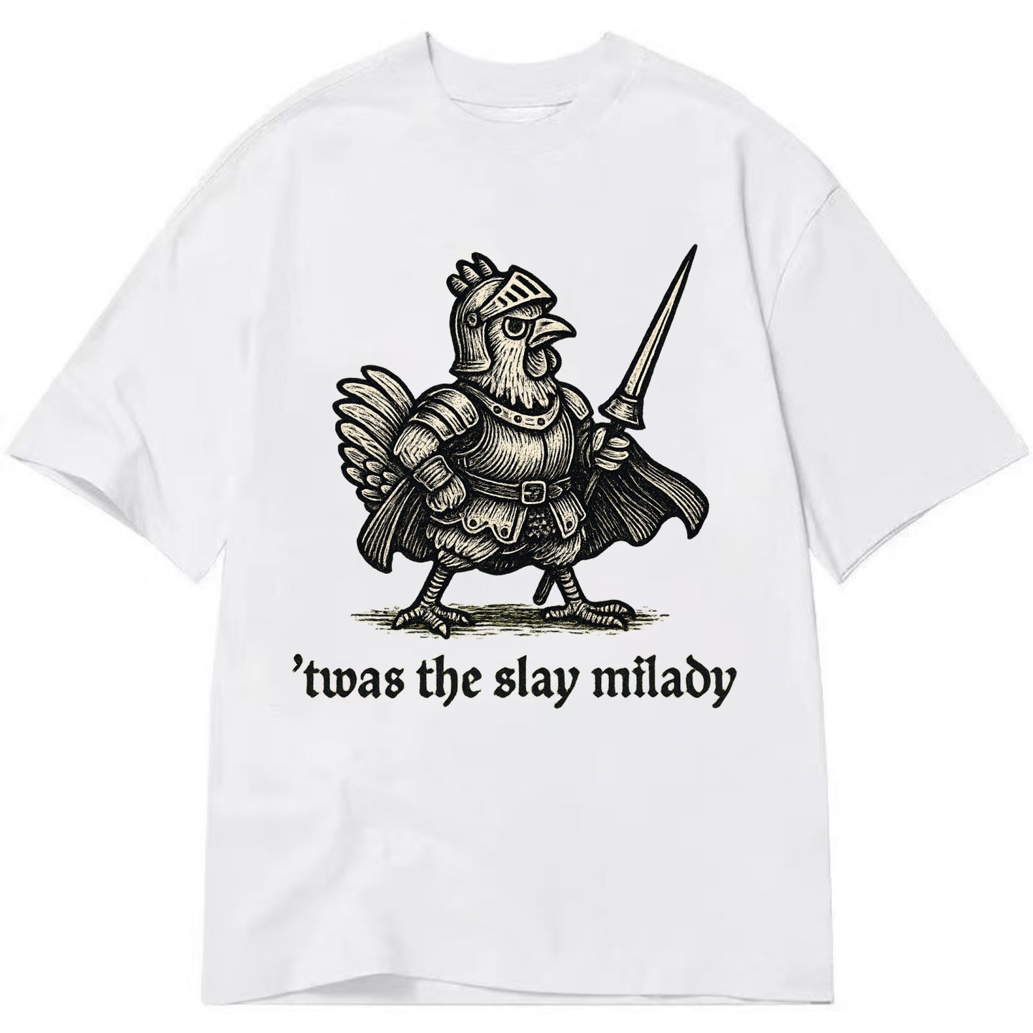Chicken Knight - Classic T-shirt - White